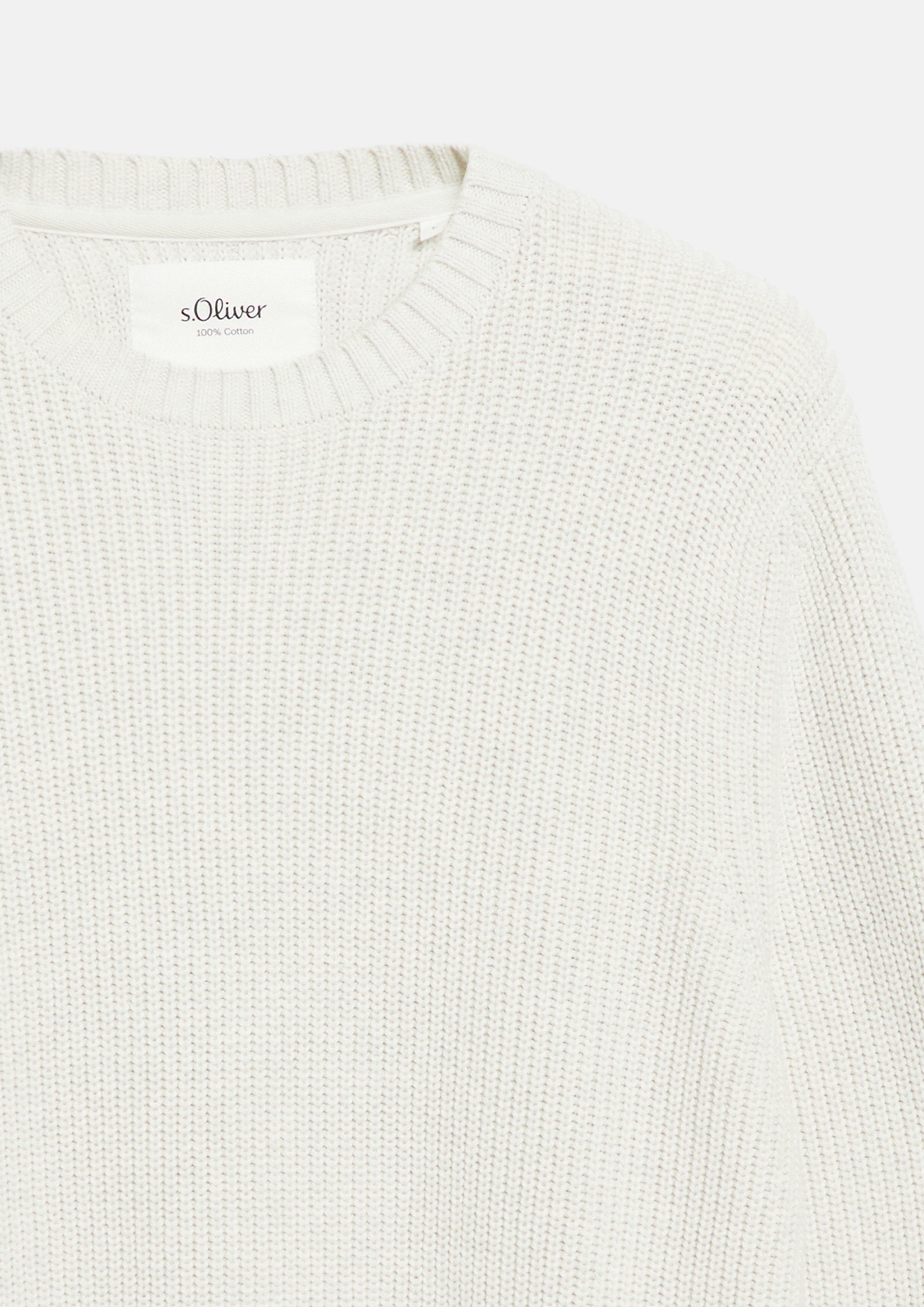 Men Knitted jumper in cream by s.Oliver