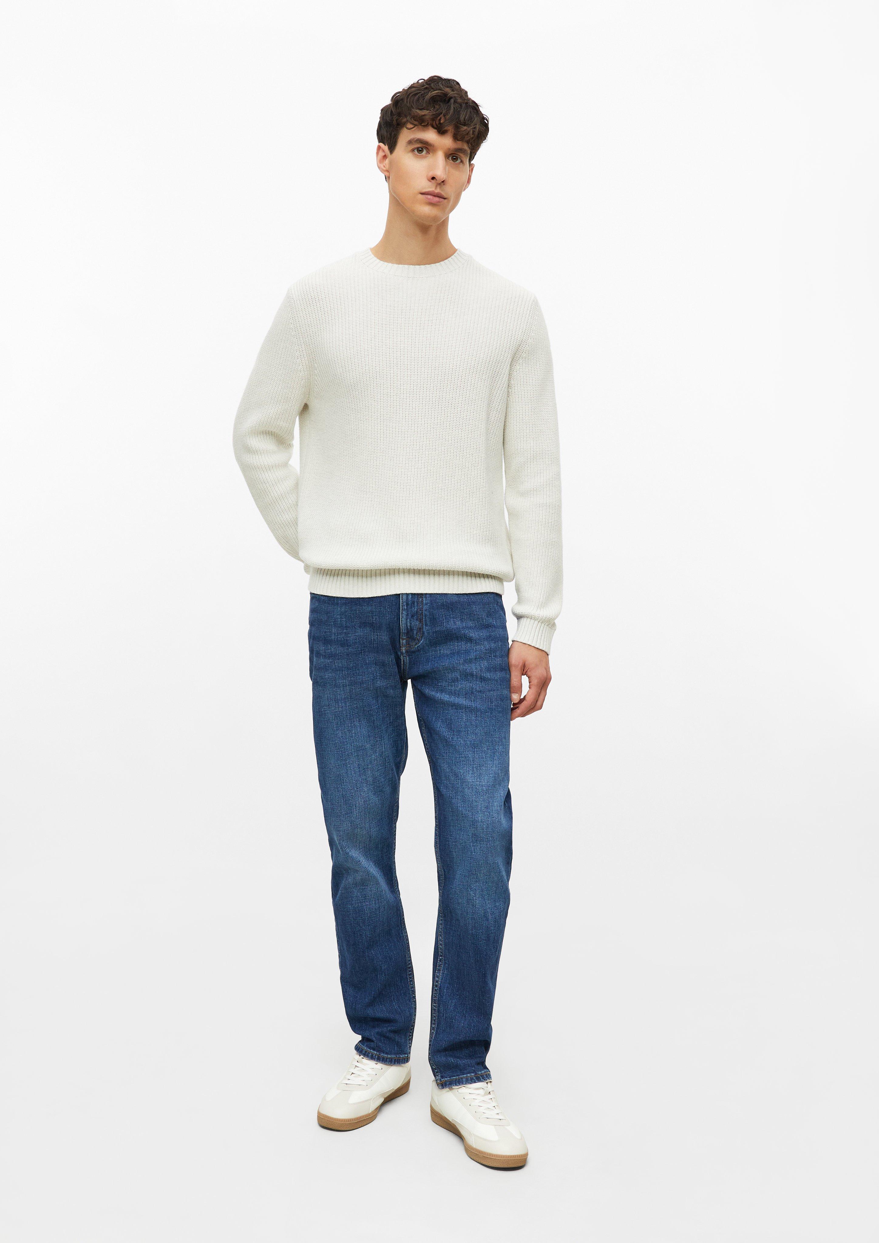 Men Soft-textured sweater made of 100% cotton in cream by s.Oliver