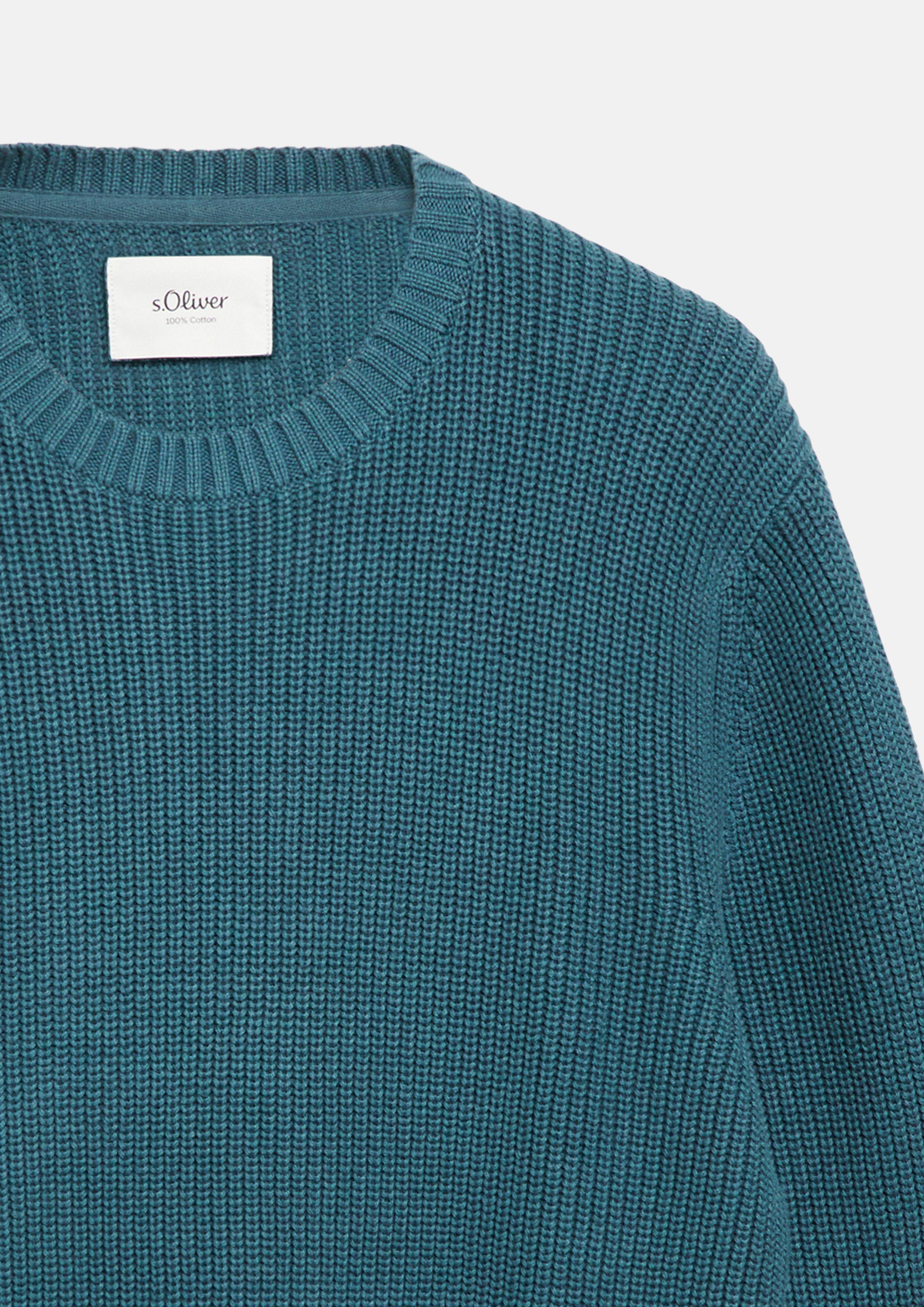 Men Knitted pullover in blue by s.Oliver
