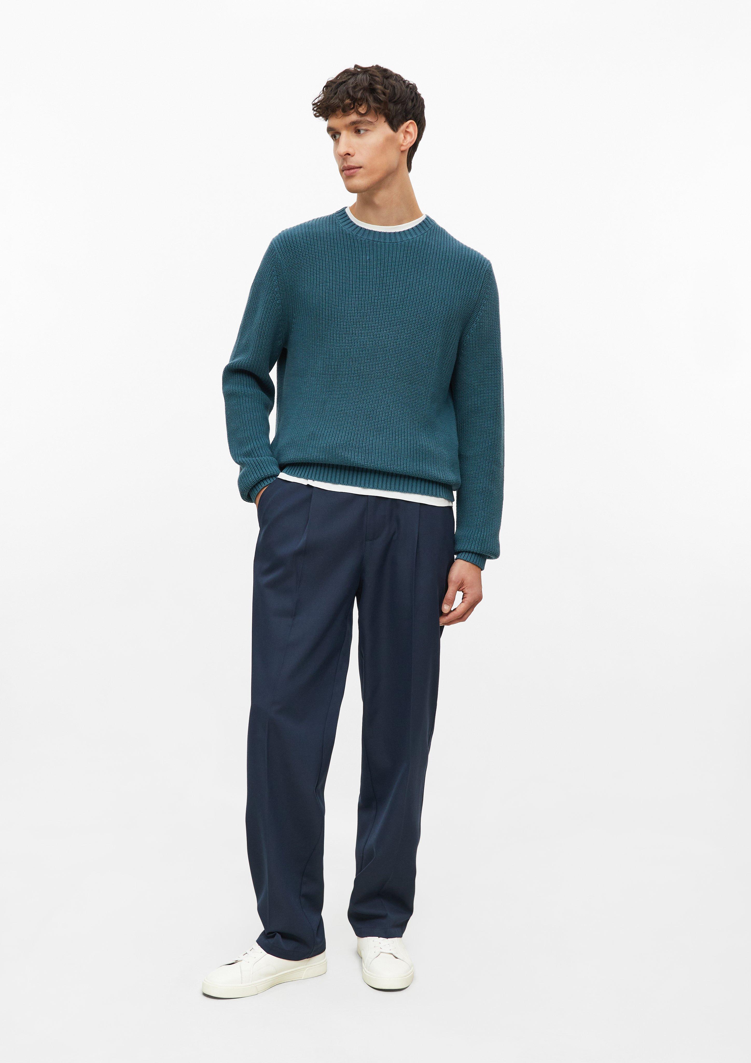 Men Soft-textured sweater made of 100% cotton in blue by s.Oliver