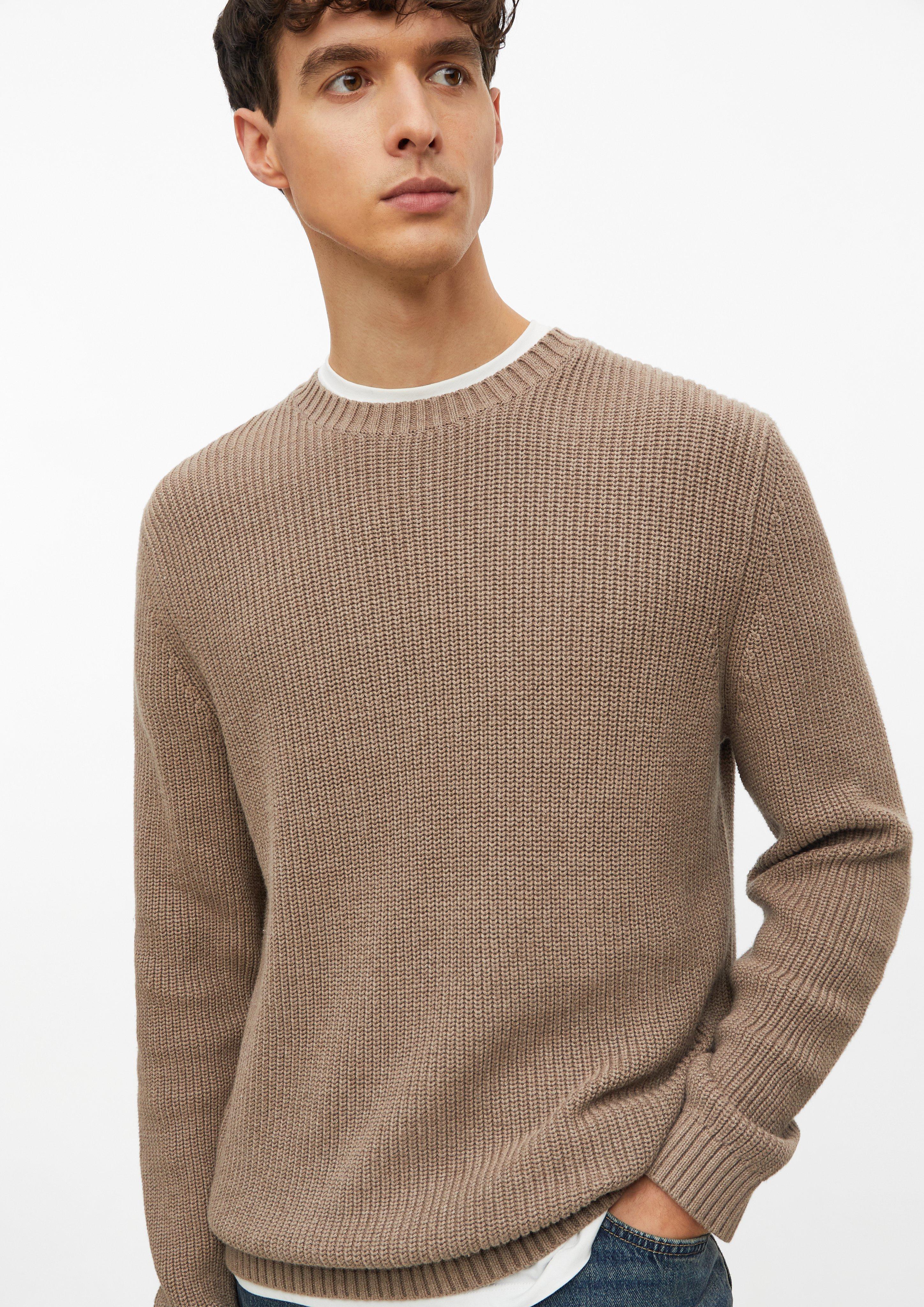 Men Soft-textured sweater made of 100% cotton in brown by s.Oliver