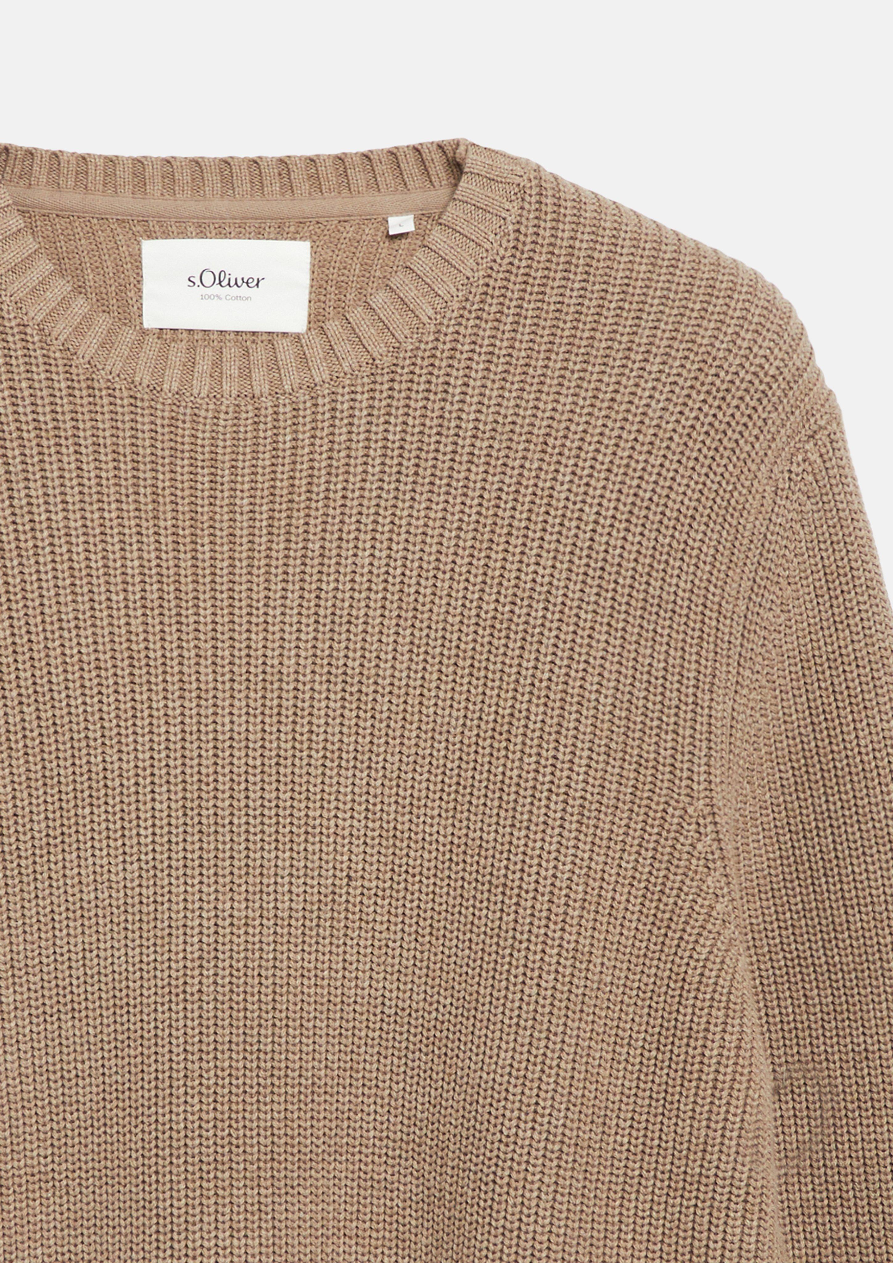 Men Knitted jumper in brown by s.Oliver