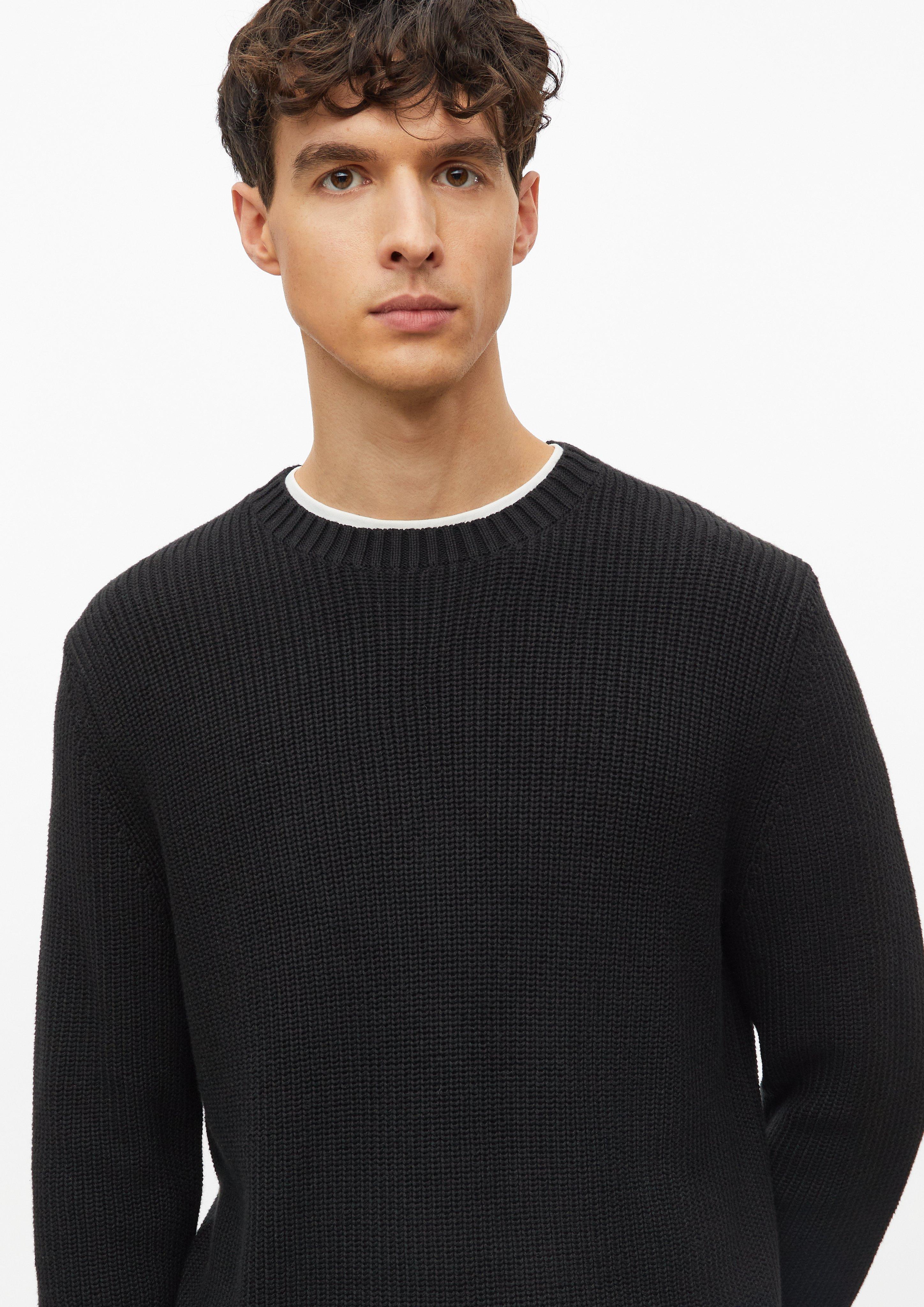 Men Soft-textured sweater made of 100% cotton in black by s.Oliver