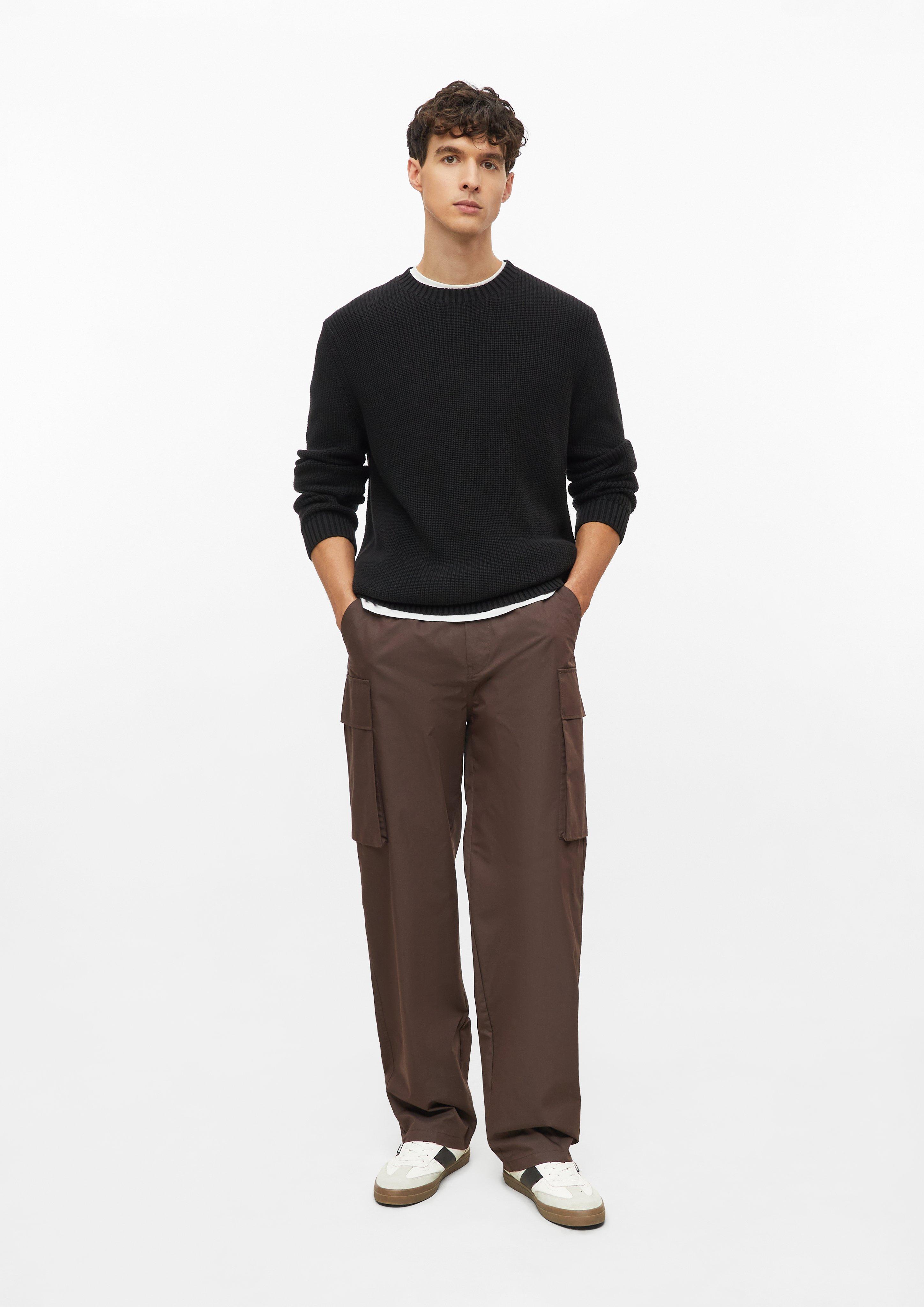 Men Soft-textured sweater made of 100% cotton in black by s.Oliver
