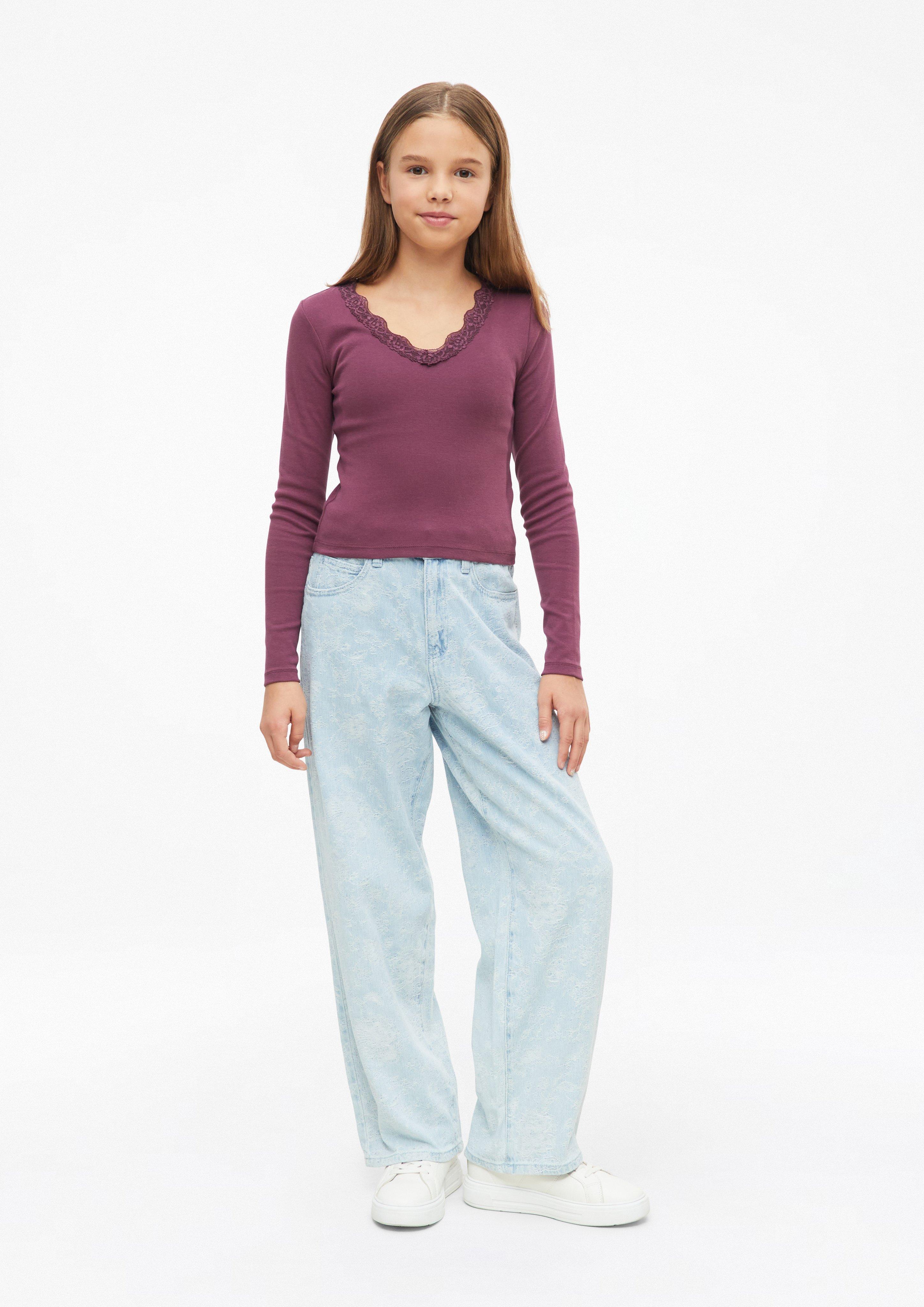 BIGGY Jeans / Loose Fit / Mid Rise / Woven Pattern in blue by s.Oliver
