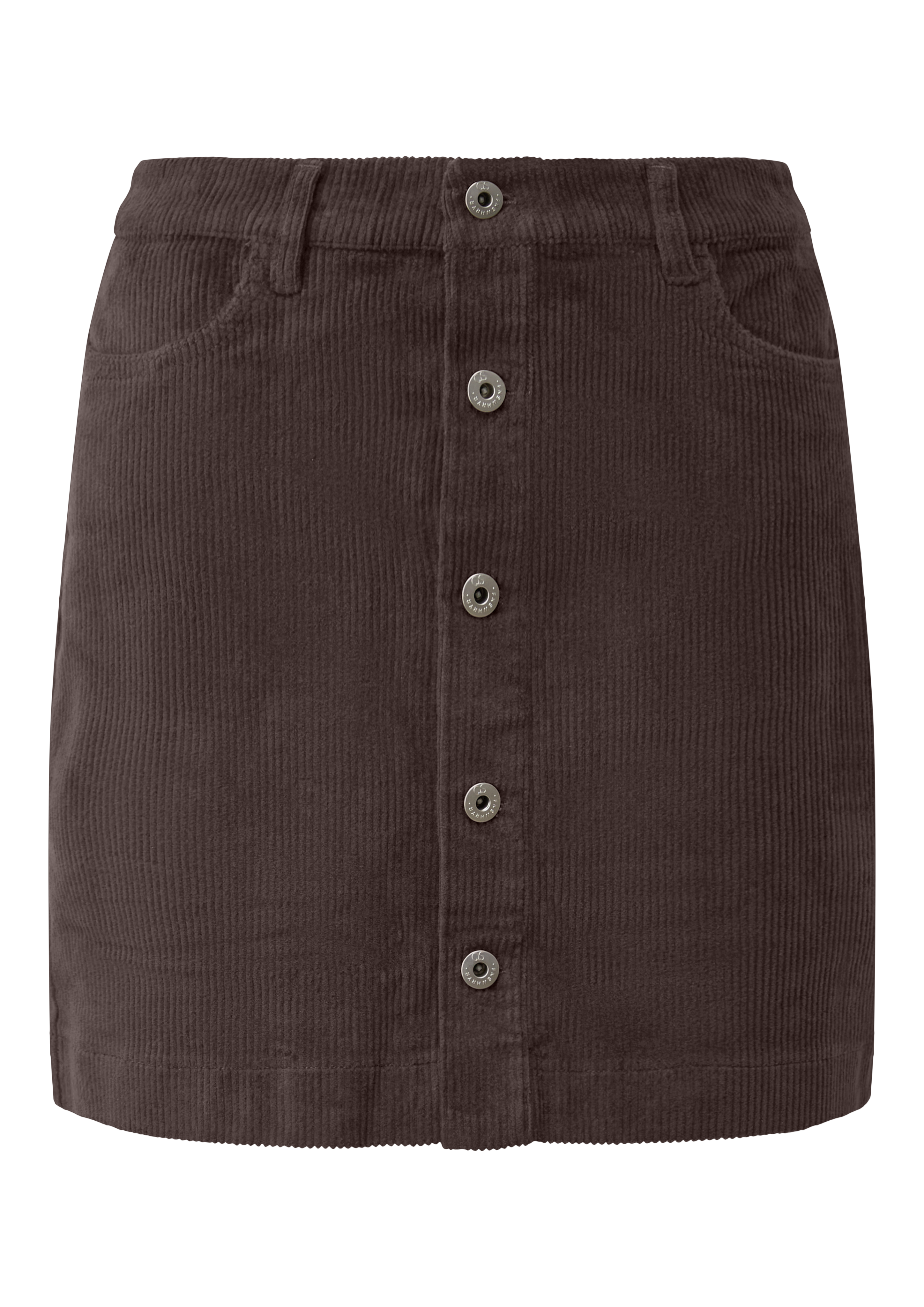 Corduroy-minirok met knoopsluiting