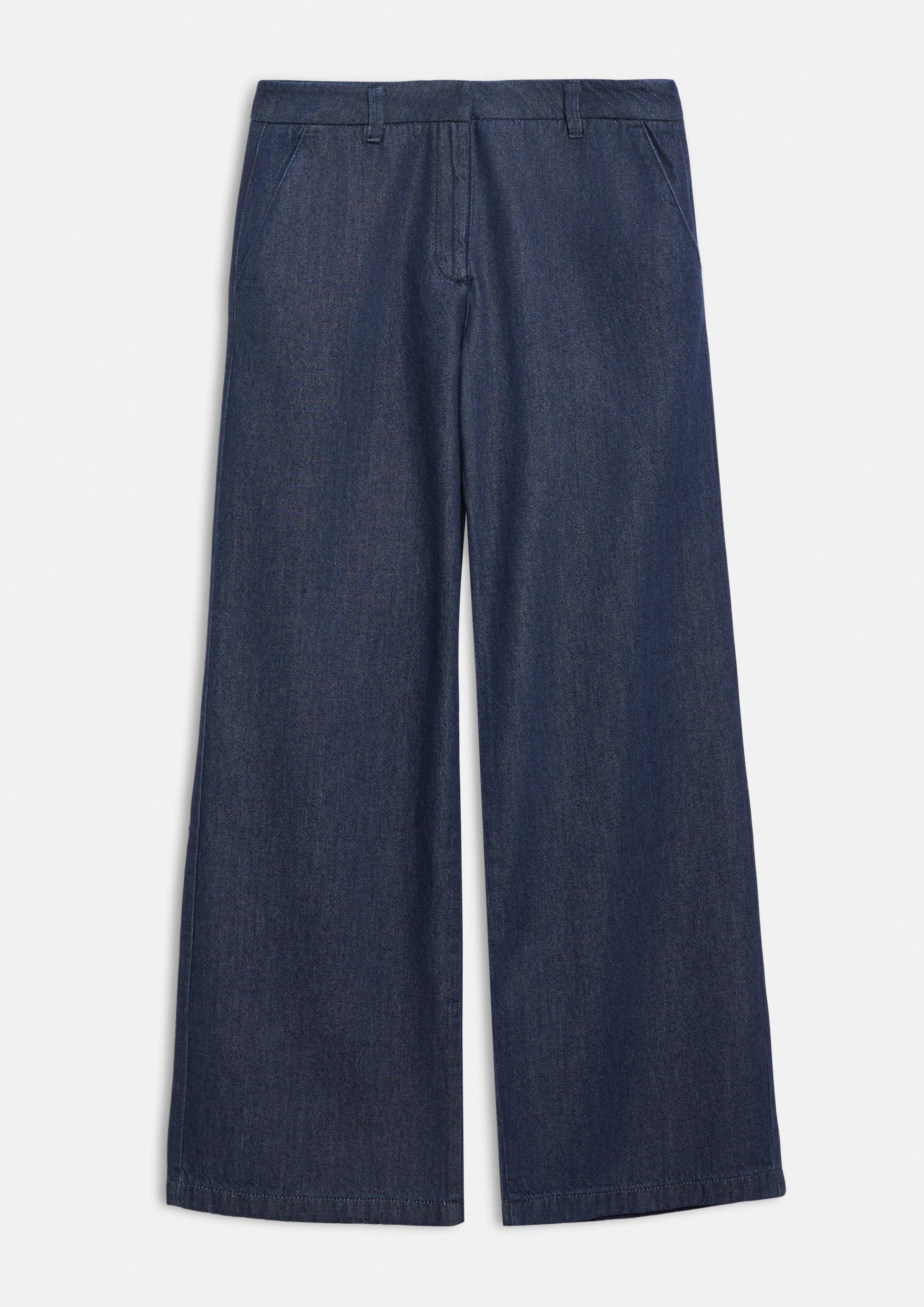 Dark Denim mit Wide Leg in dunkelblau von COMMA
