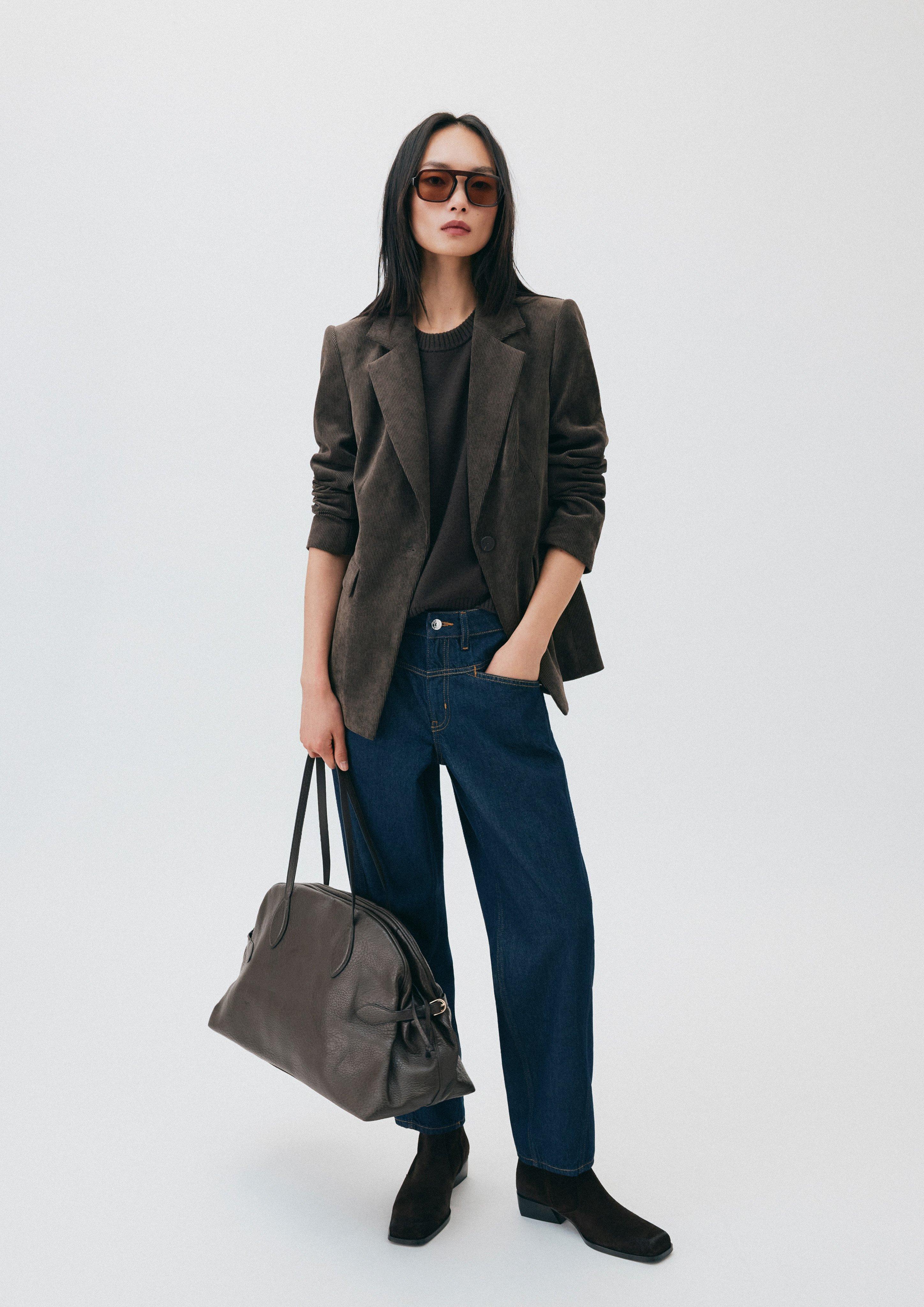 Dark Denim mit Wide Leg in dunkelblau von COMMA
