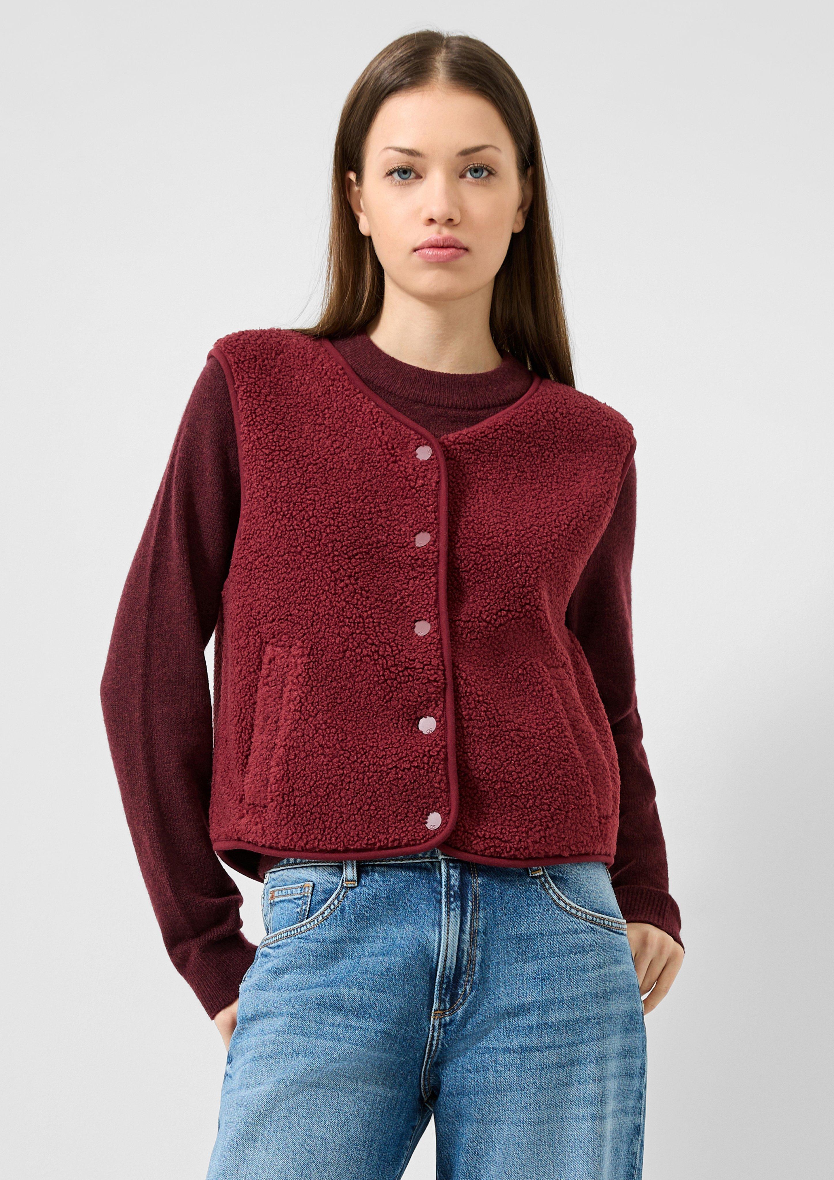 Gilet d'intérieur en bordeaux de QS