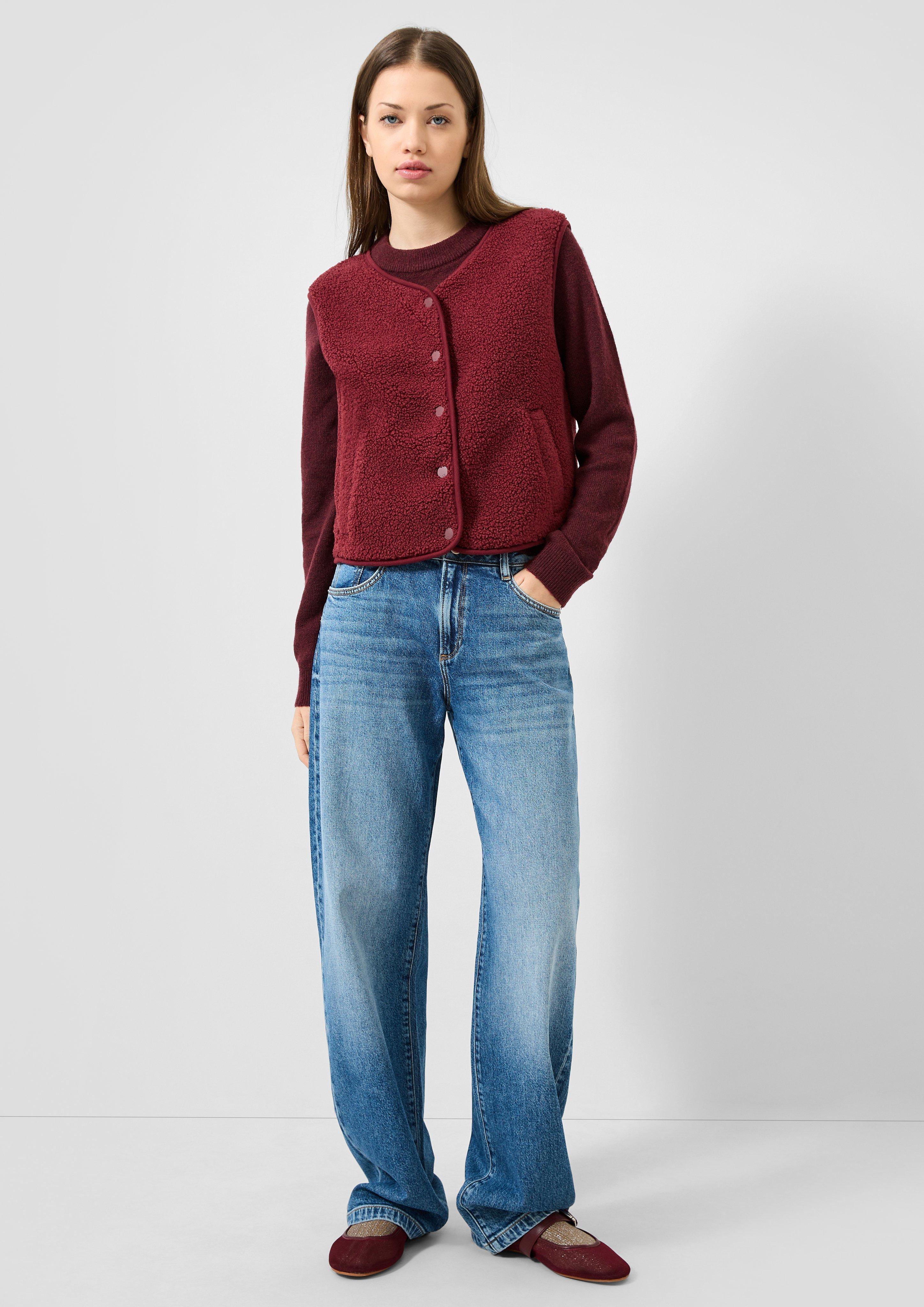 Femmes Gilet d'intérieur en rouge de QS