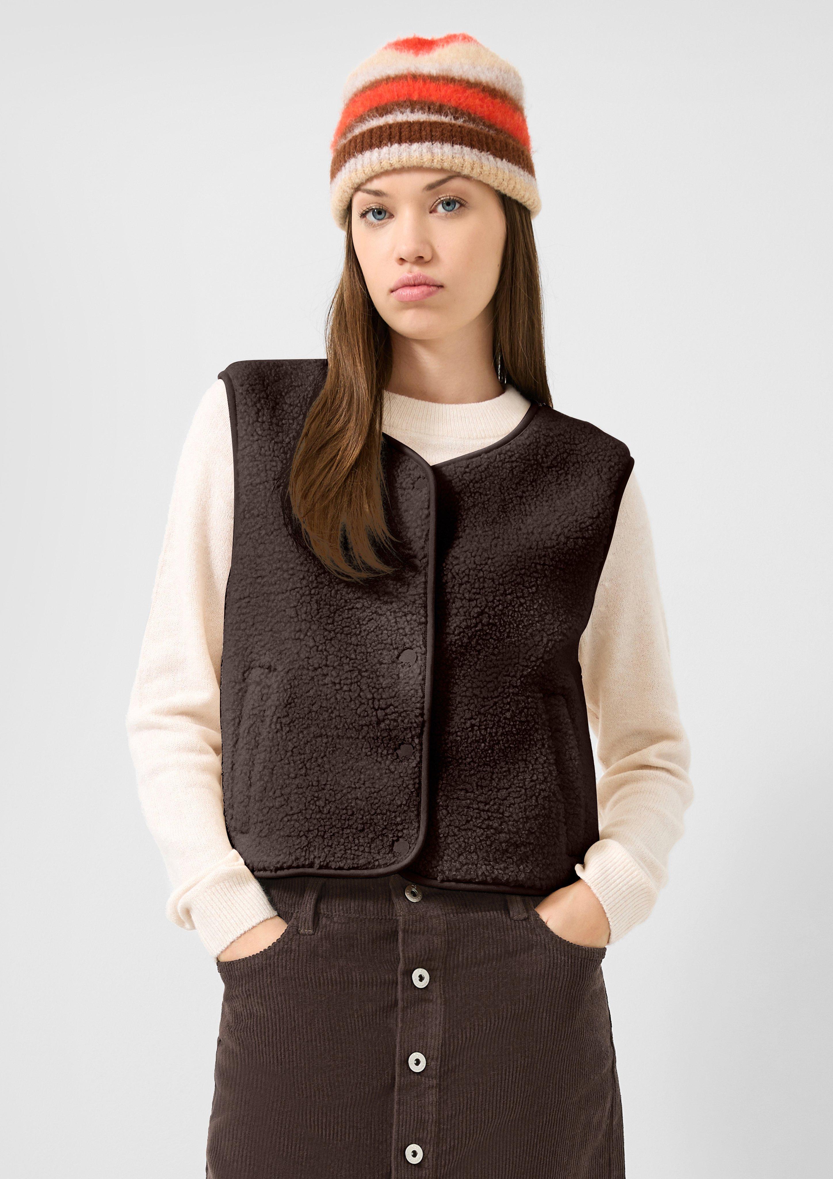 Indoor waistcoat in dark brown by QS