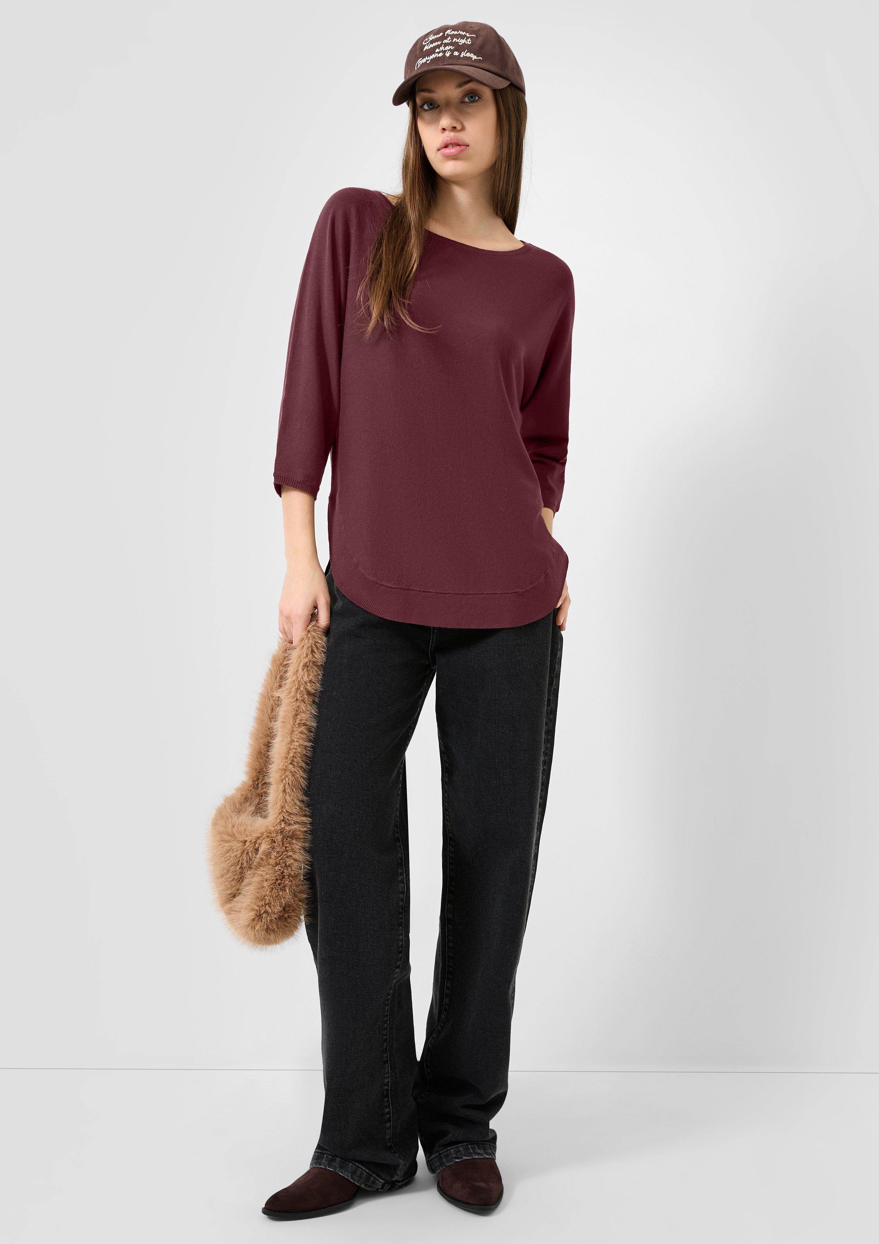 Femmes Pull en tricot en rouge de QS