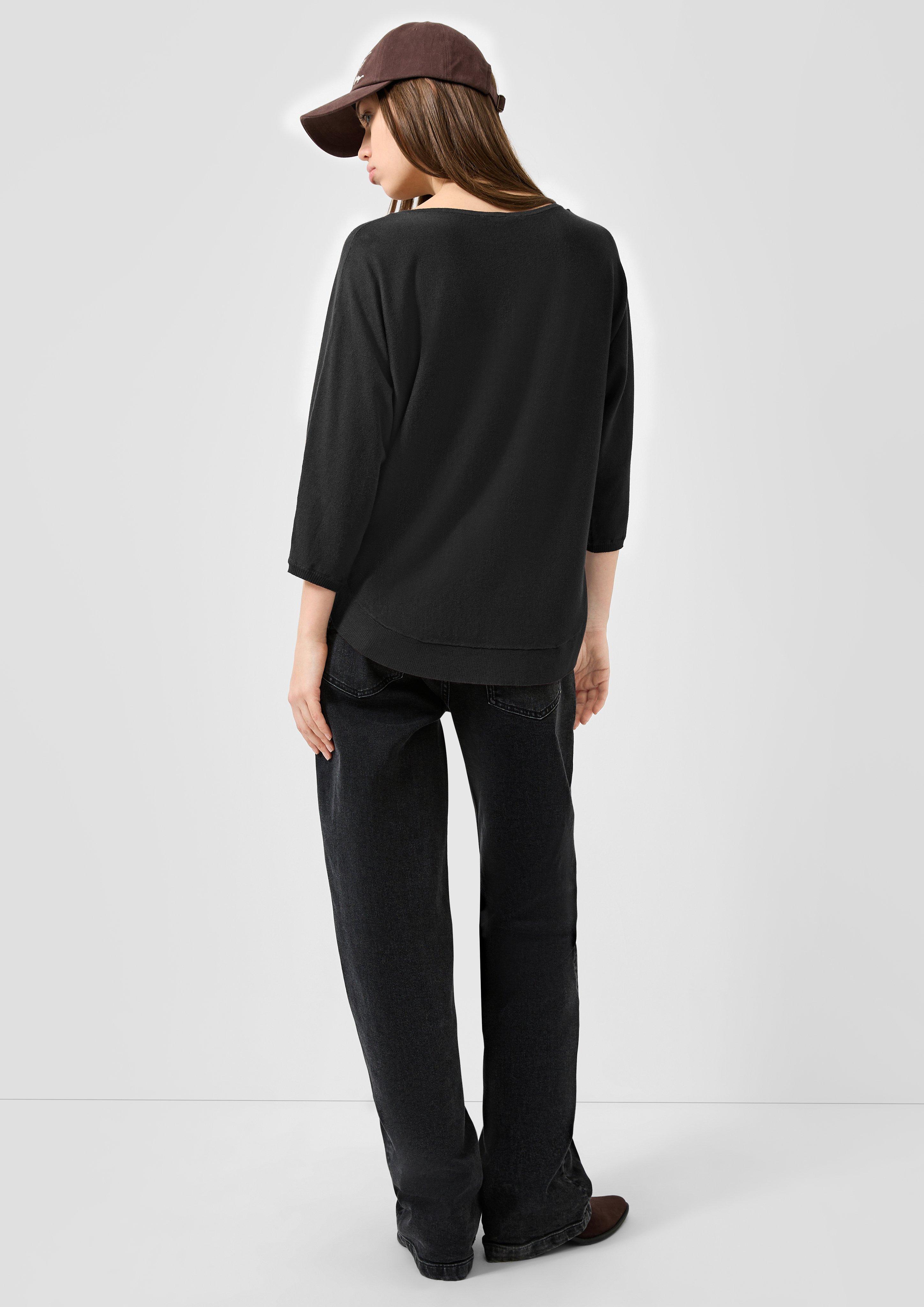 Femmes Pull en tricot en noir de QS