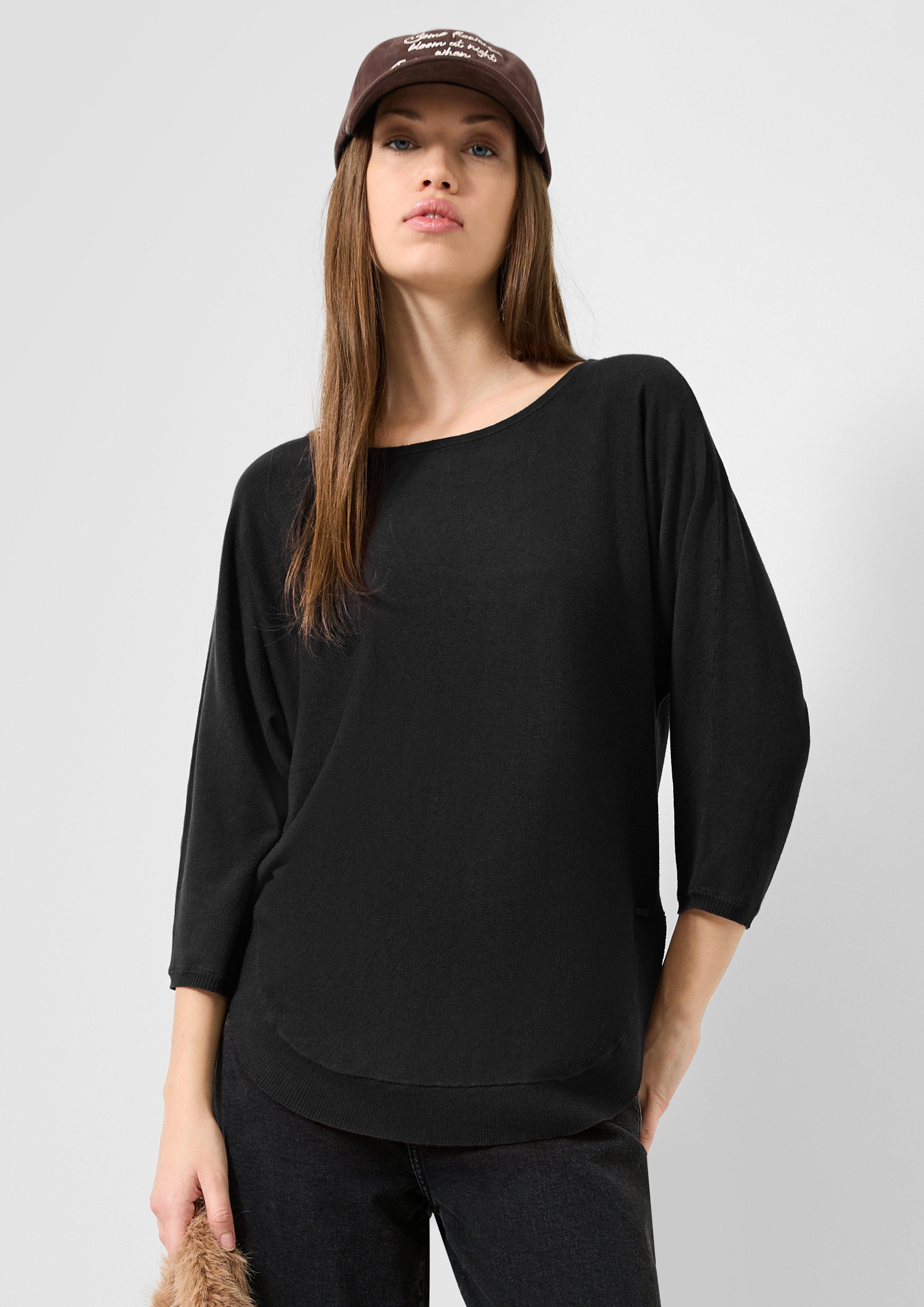 Femmes Pull en tricot en noir de QS