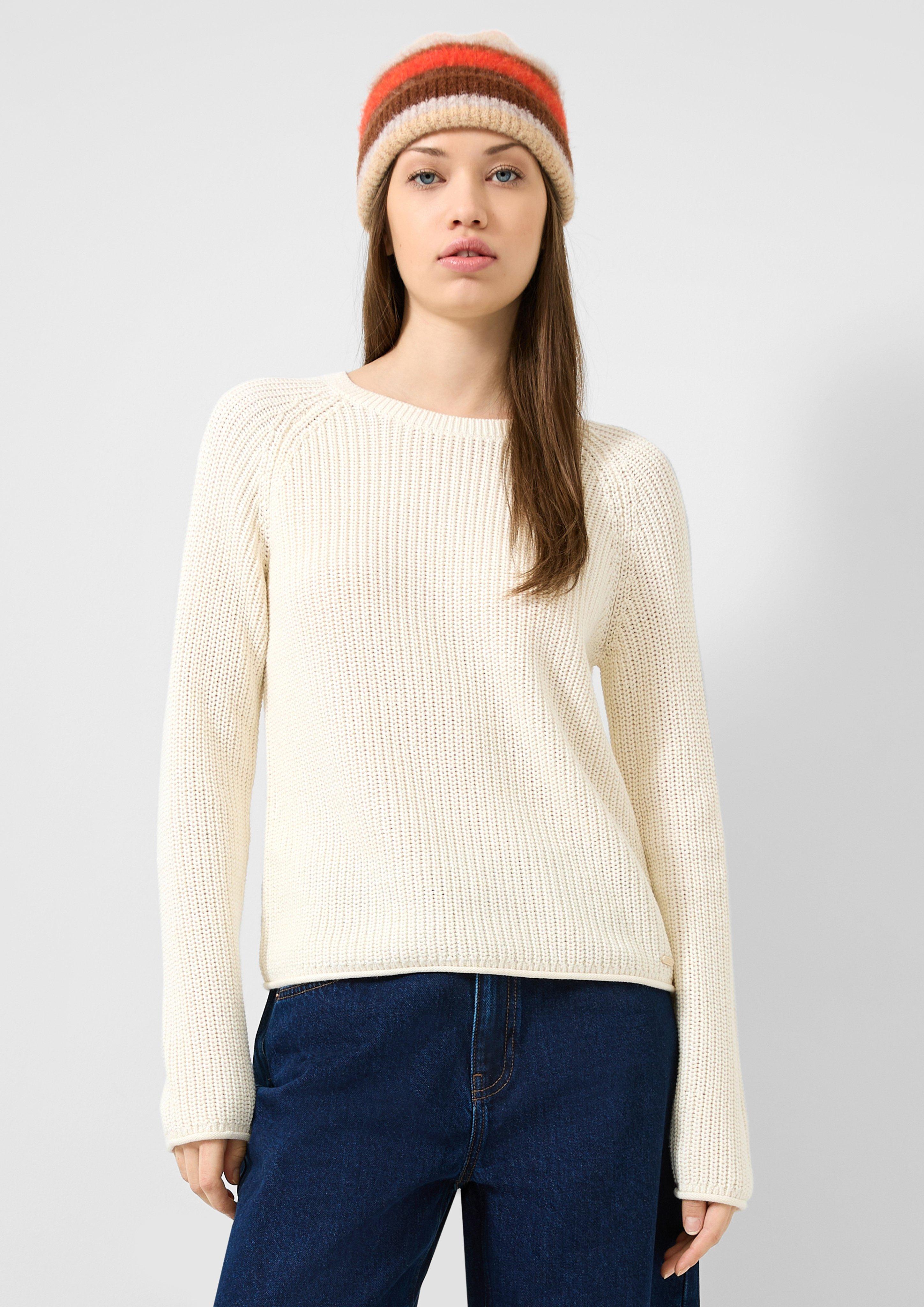 Femmes Pull en tricot en crème de QS