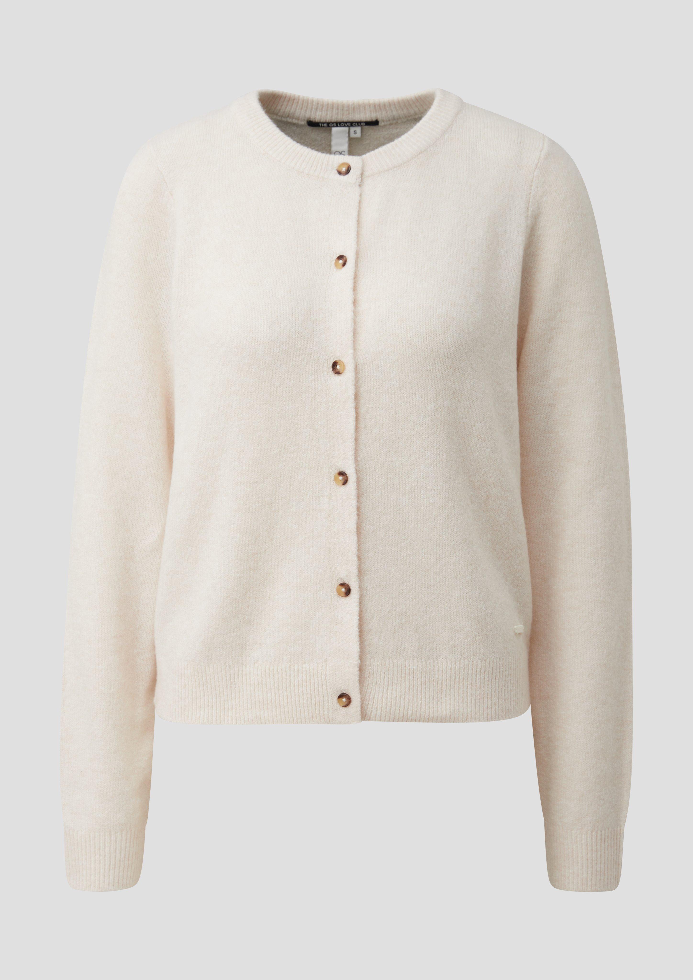 Femmes Veste en tricot en crème de QS