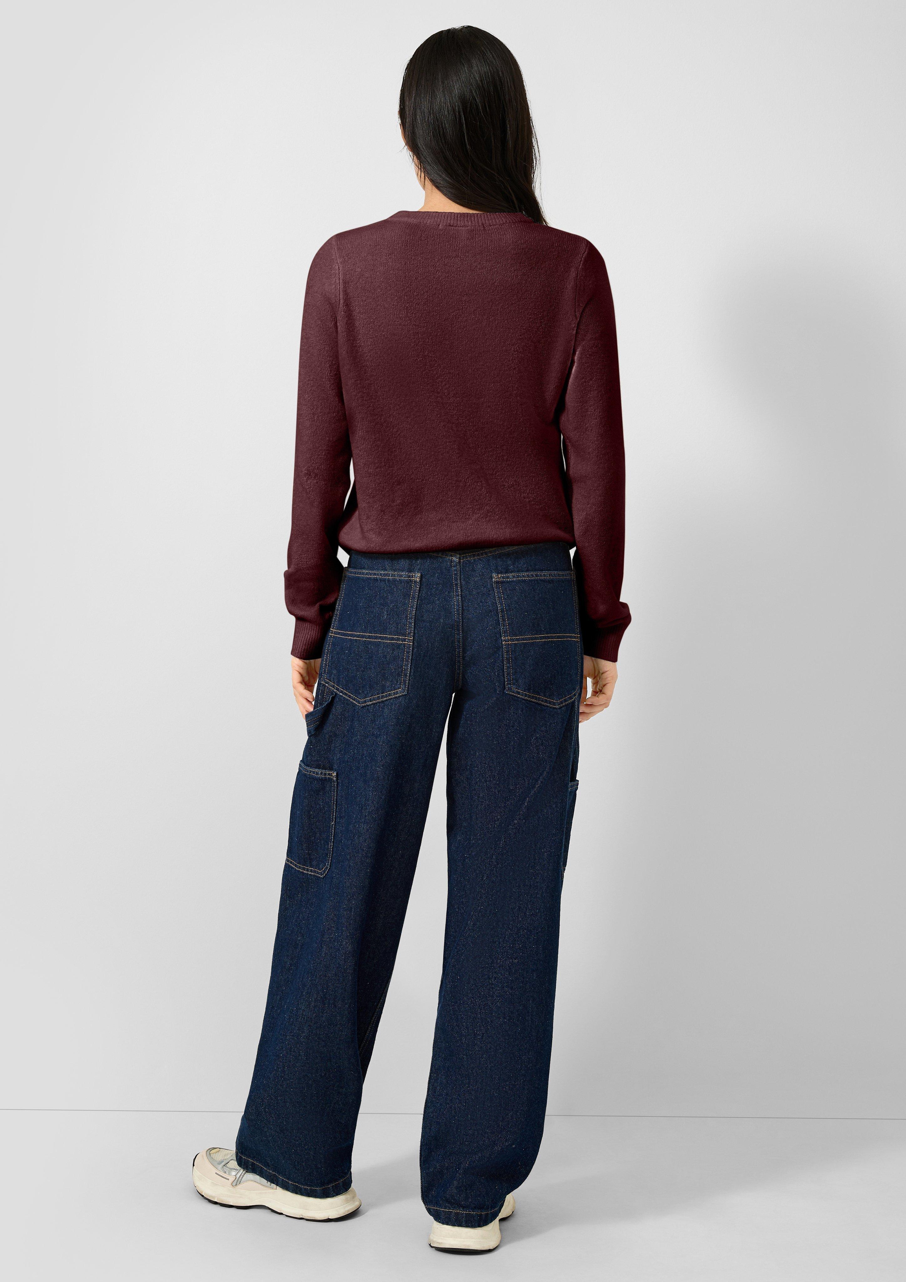 Femmes Veste en tricot en rouge de QS