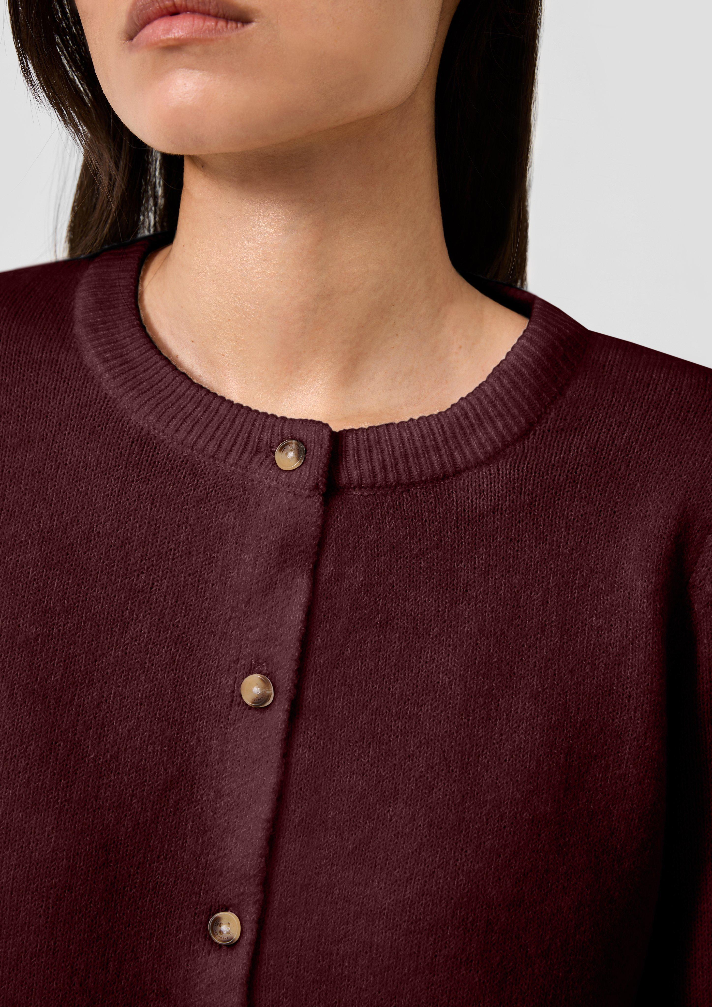 Femmes Veste en tricot en rouge de QS