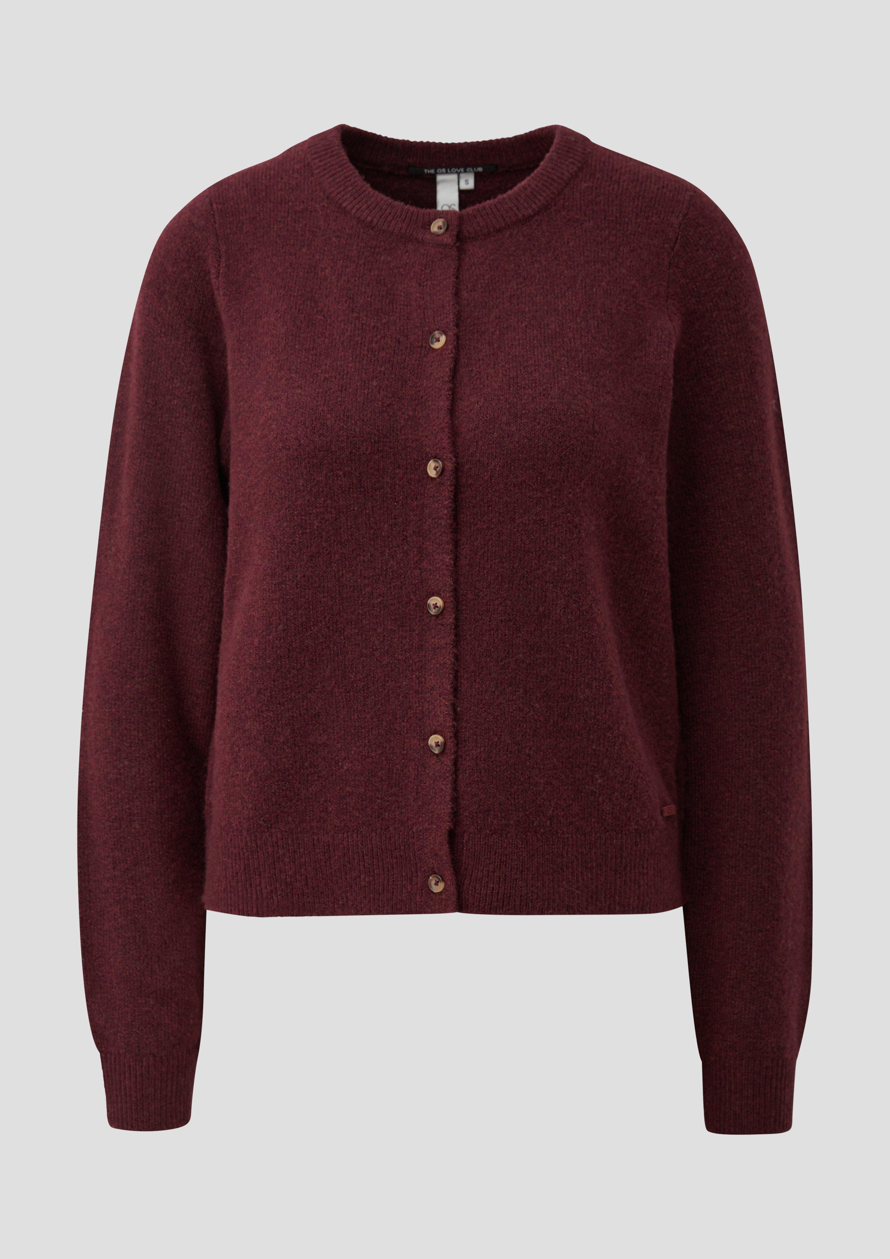Femmes Veste en tricot en rouge de QS
