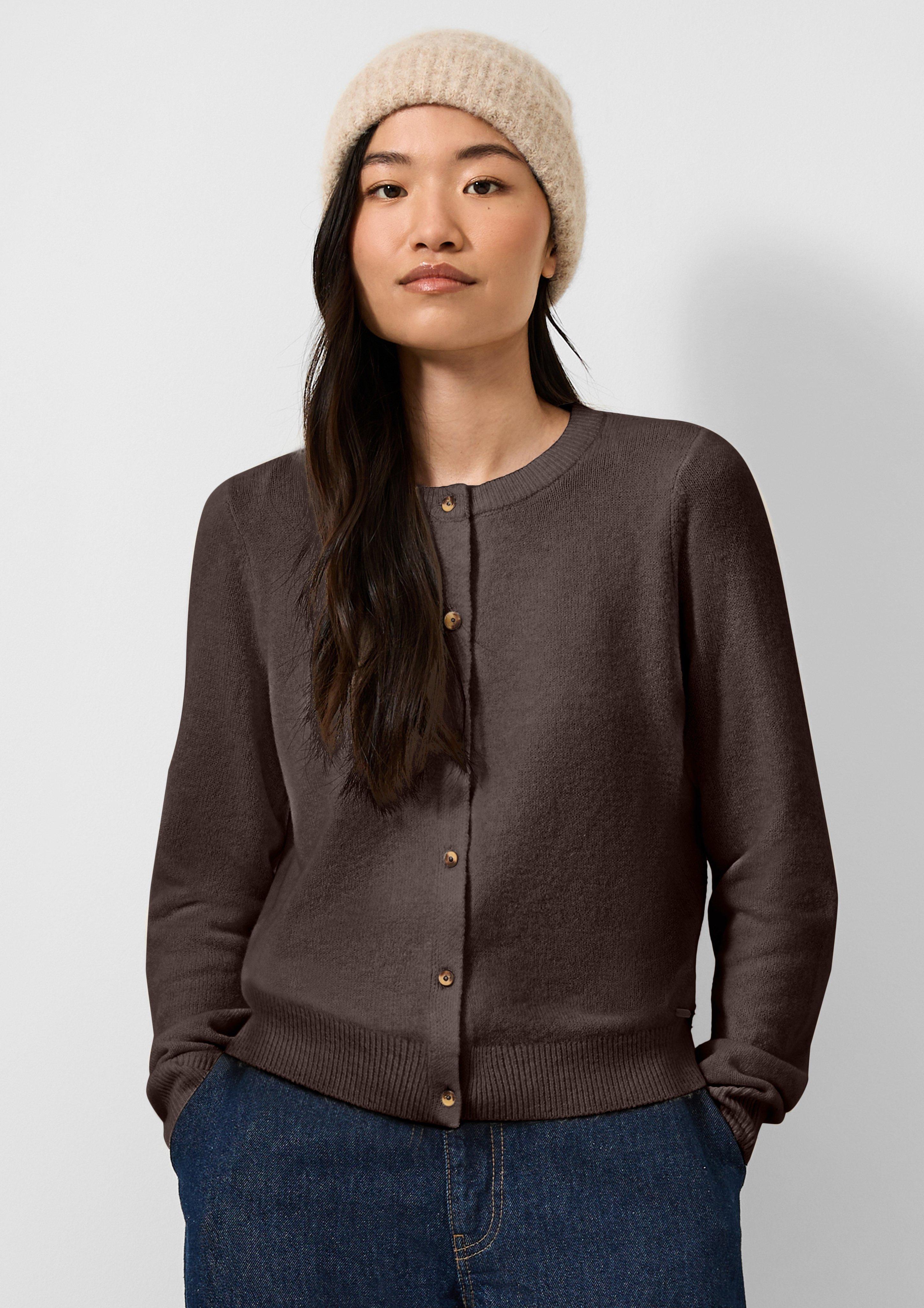 Strickjacke in Farbe dunkelbraun von QS