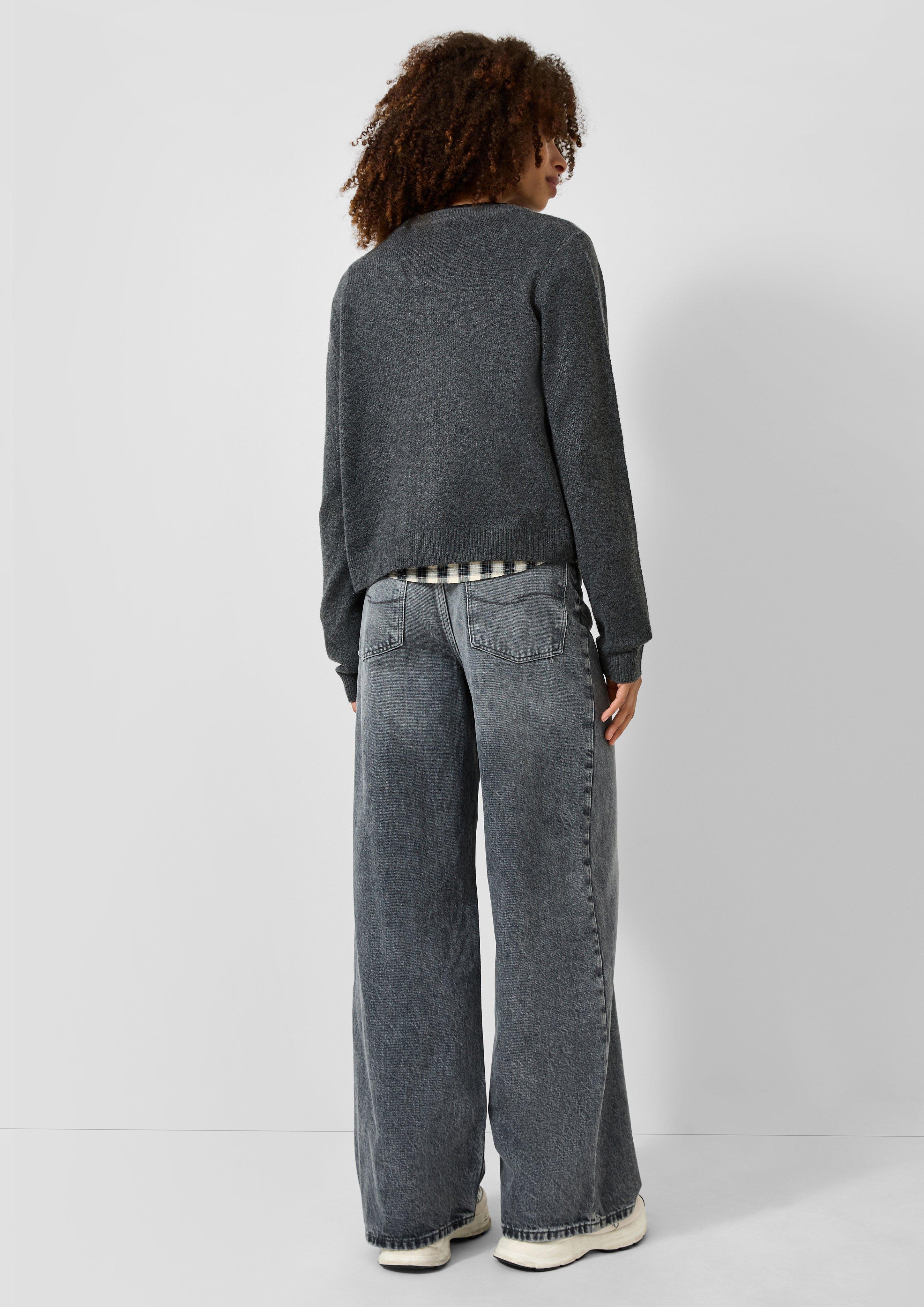 Femmes Veste en tricot en gris de QS