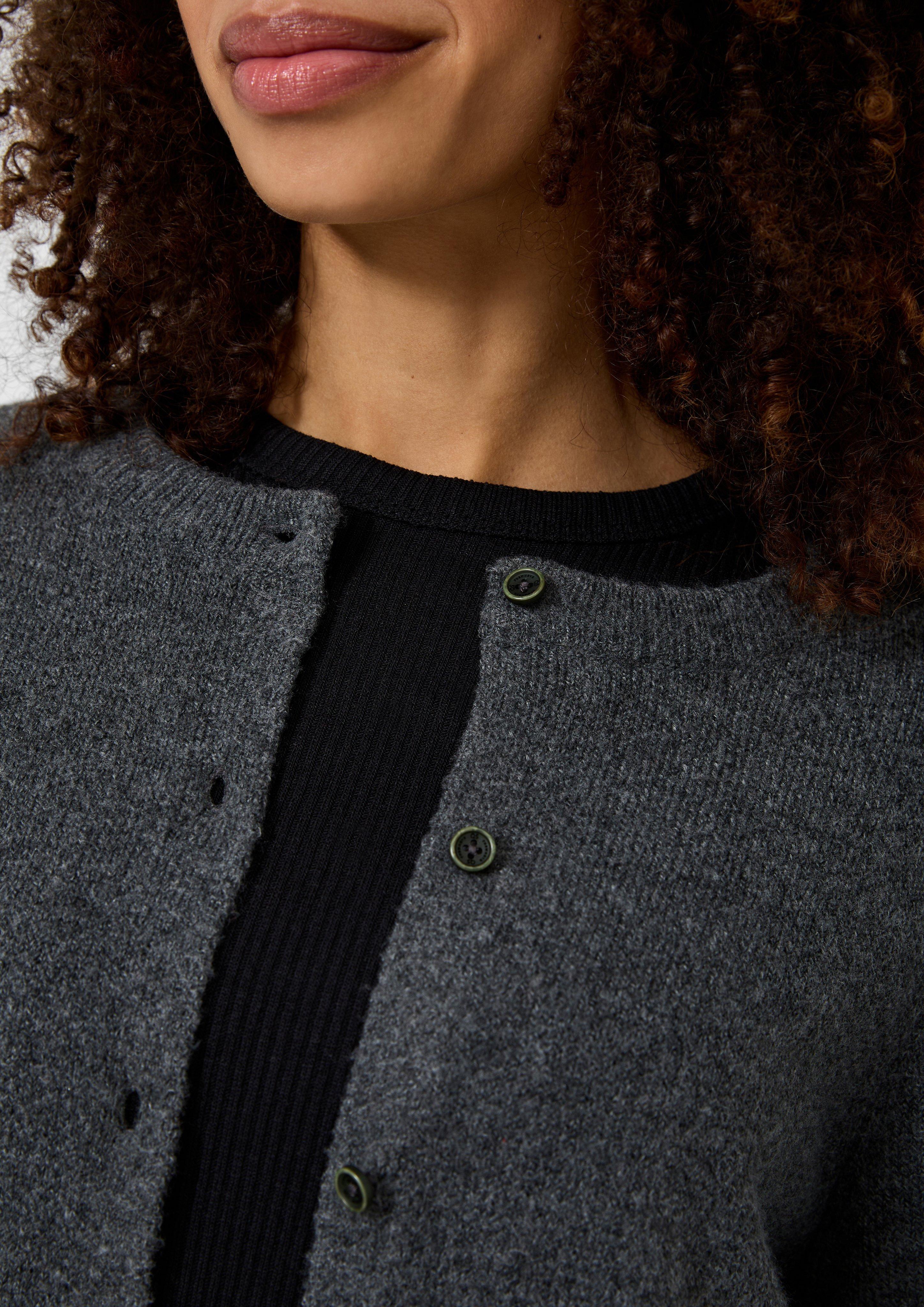 Femmes Veste en tricot en gris de QS