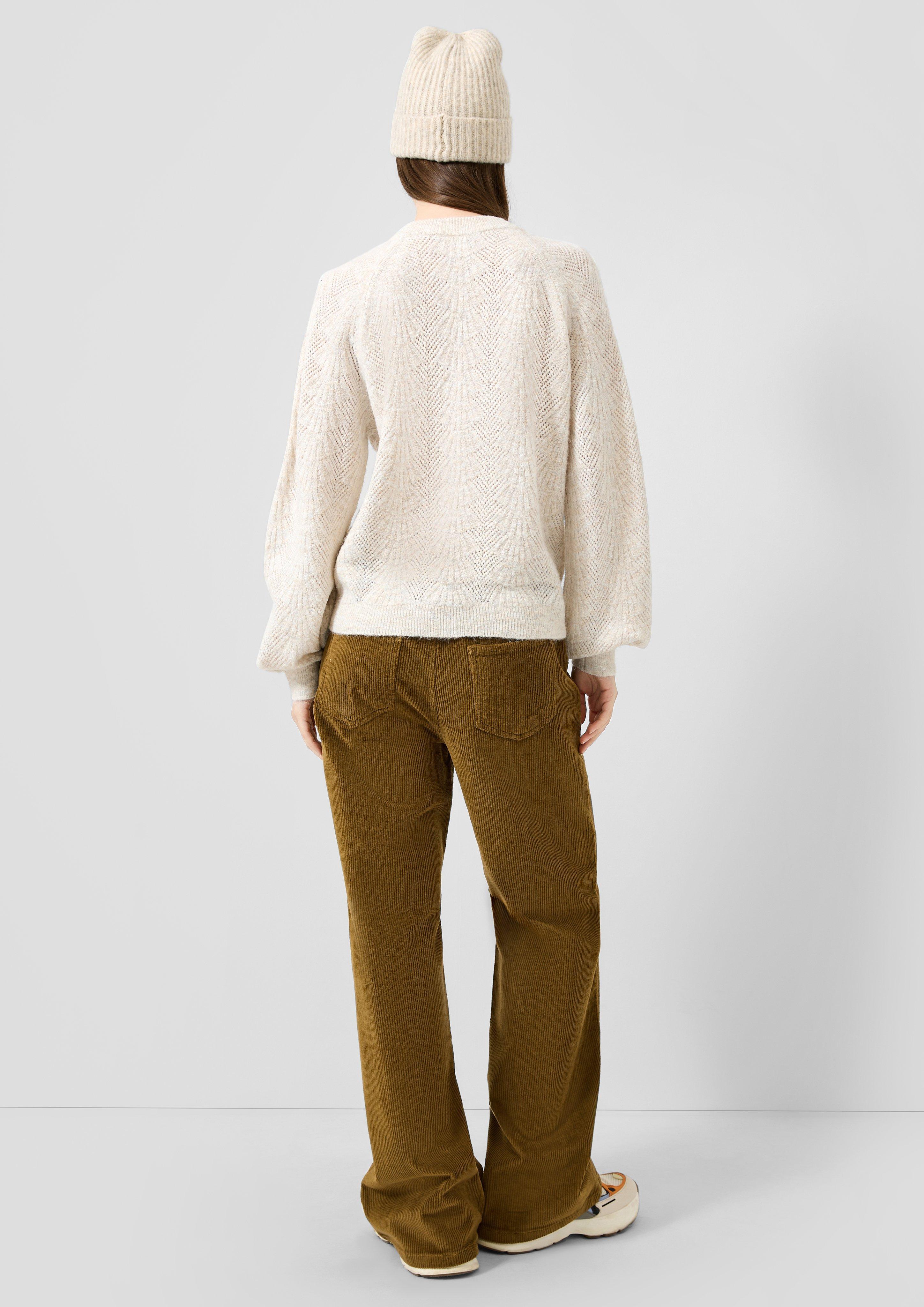 Kobiety Sweter z dzianiny w kolorze kremowy od QS