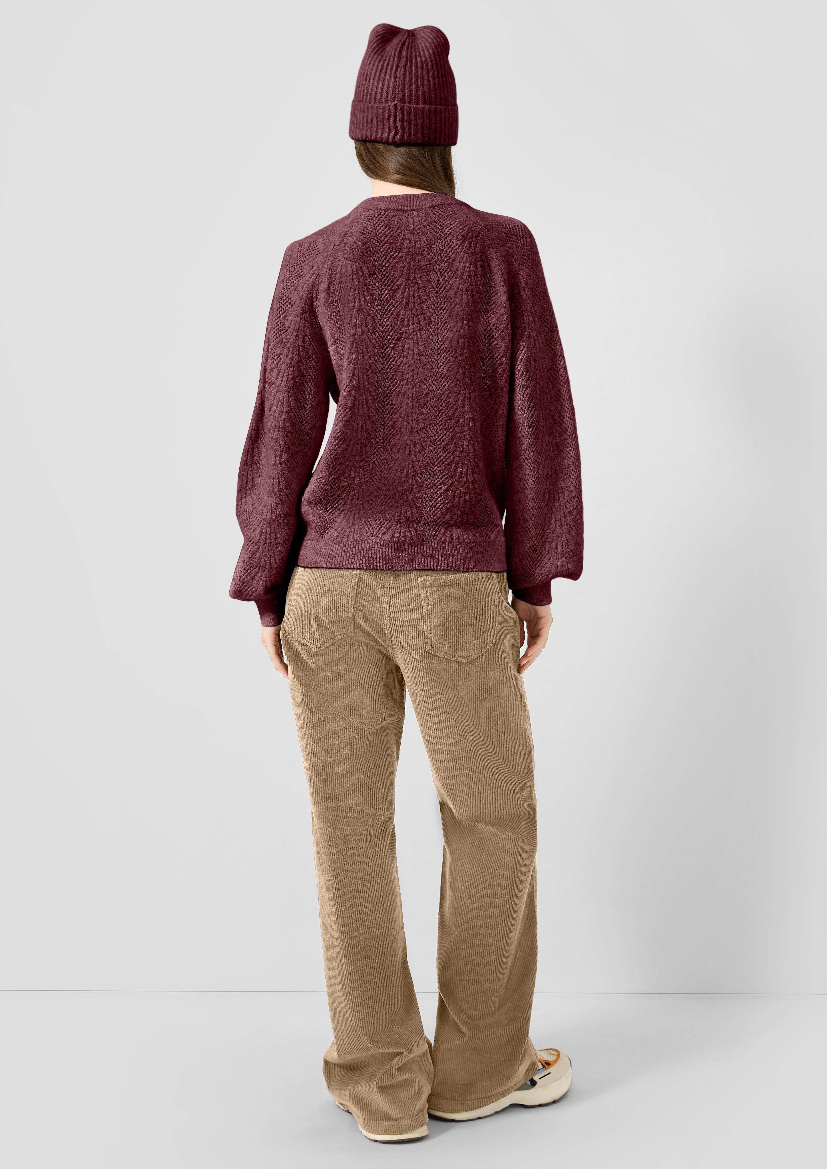 Femmes Pull en tricot en rouge de QS