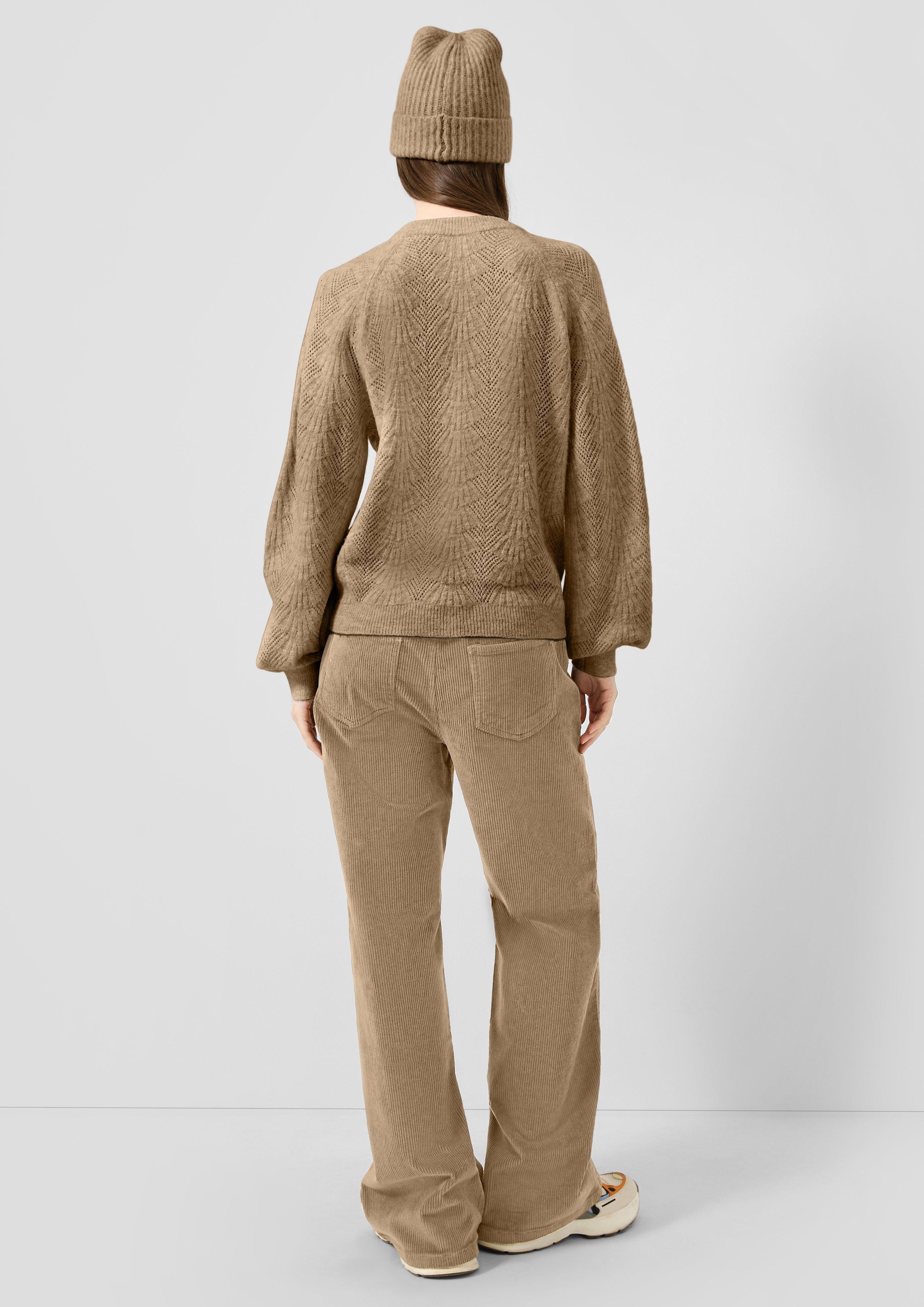 Femmes Pull en tricot en brun de QS