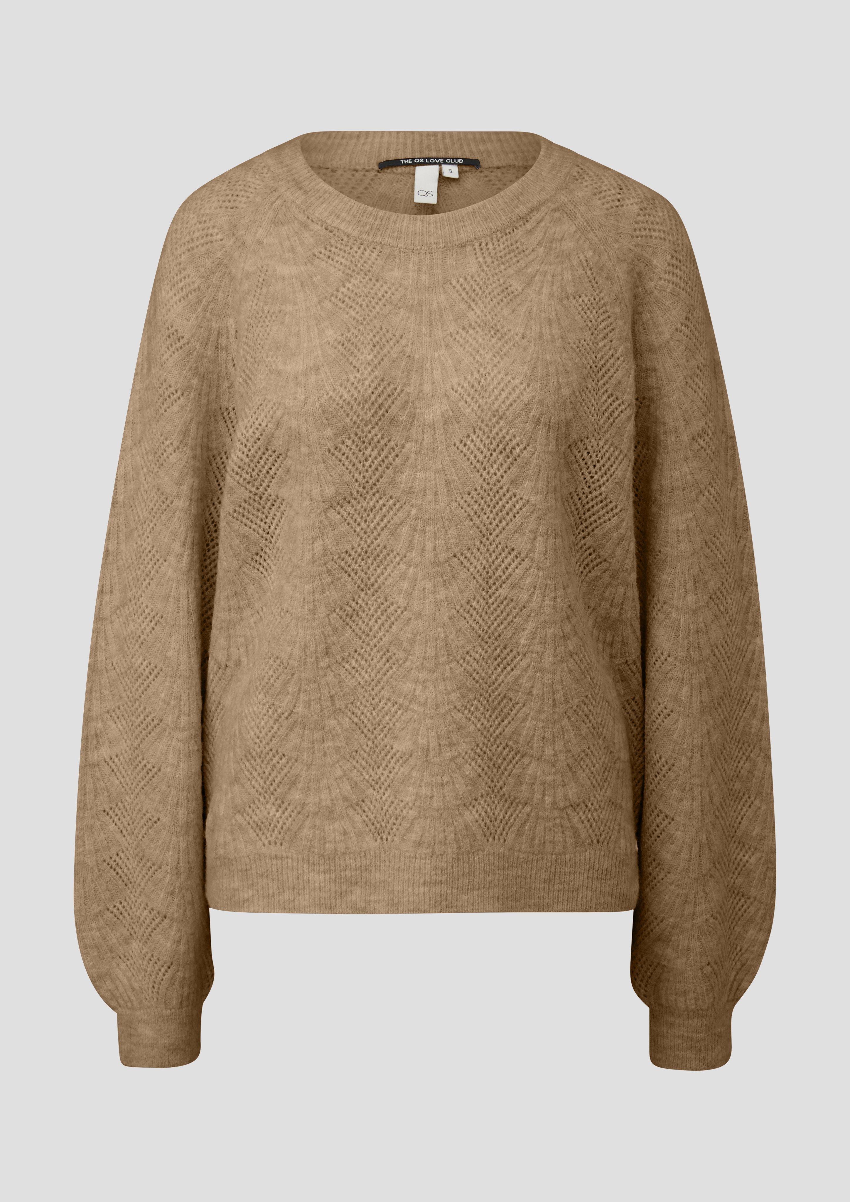 Femmes Pull en tricot en brun de QS