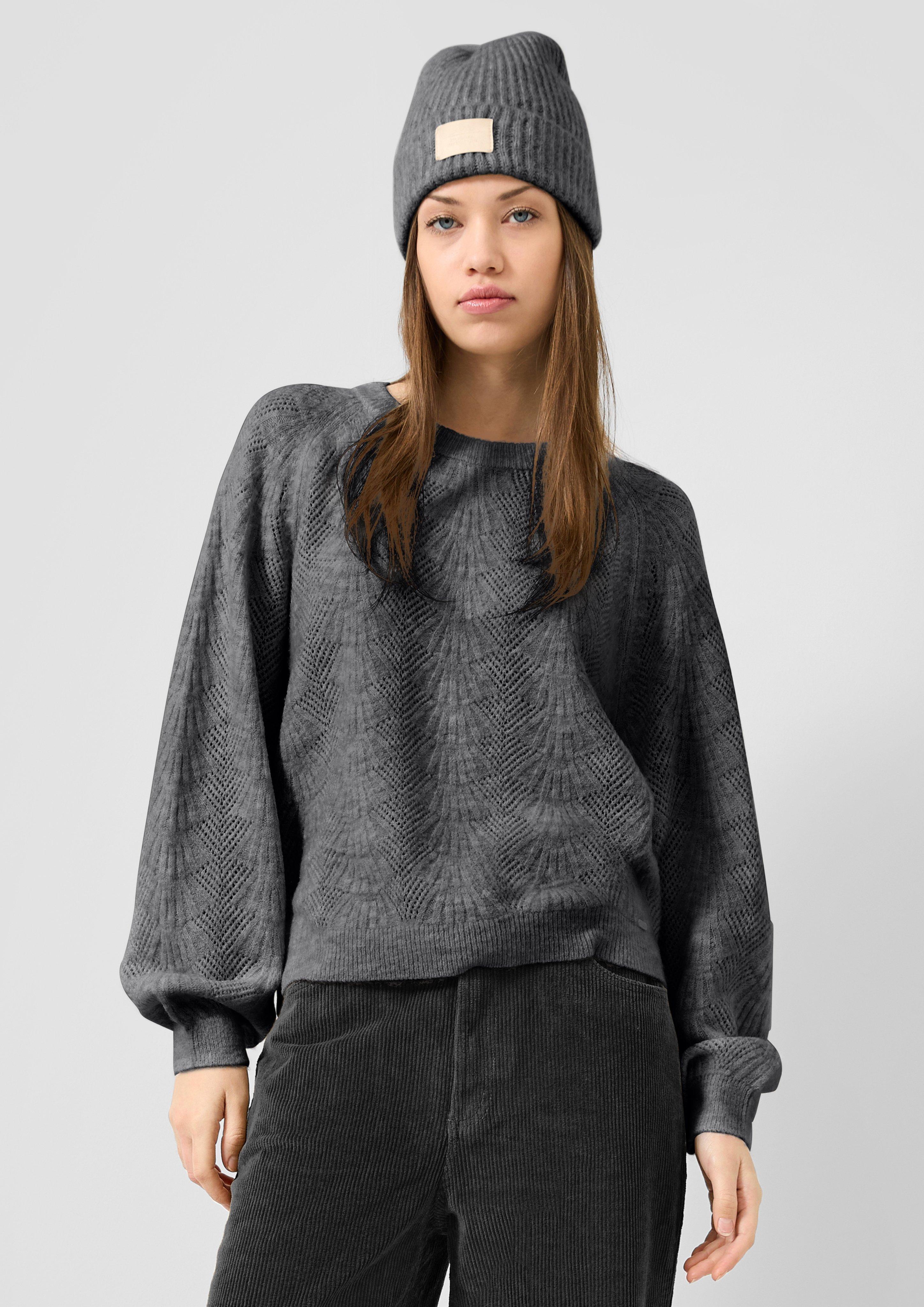 Femmes Pull en tricot en gris de QS