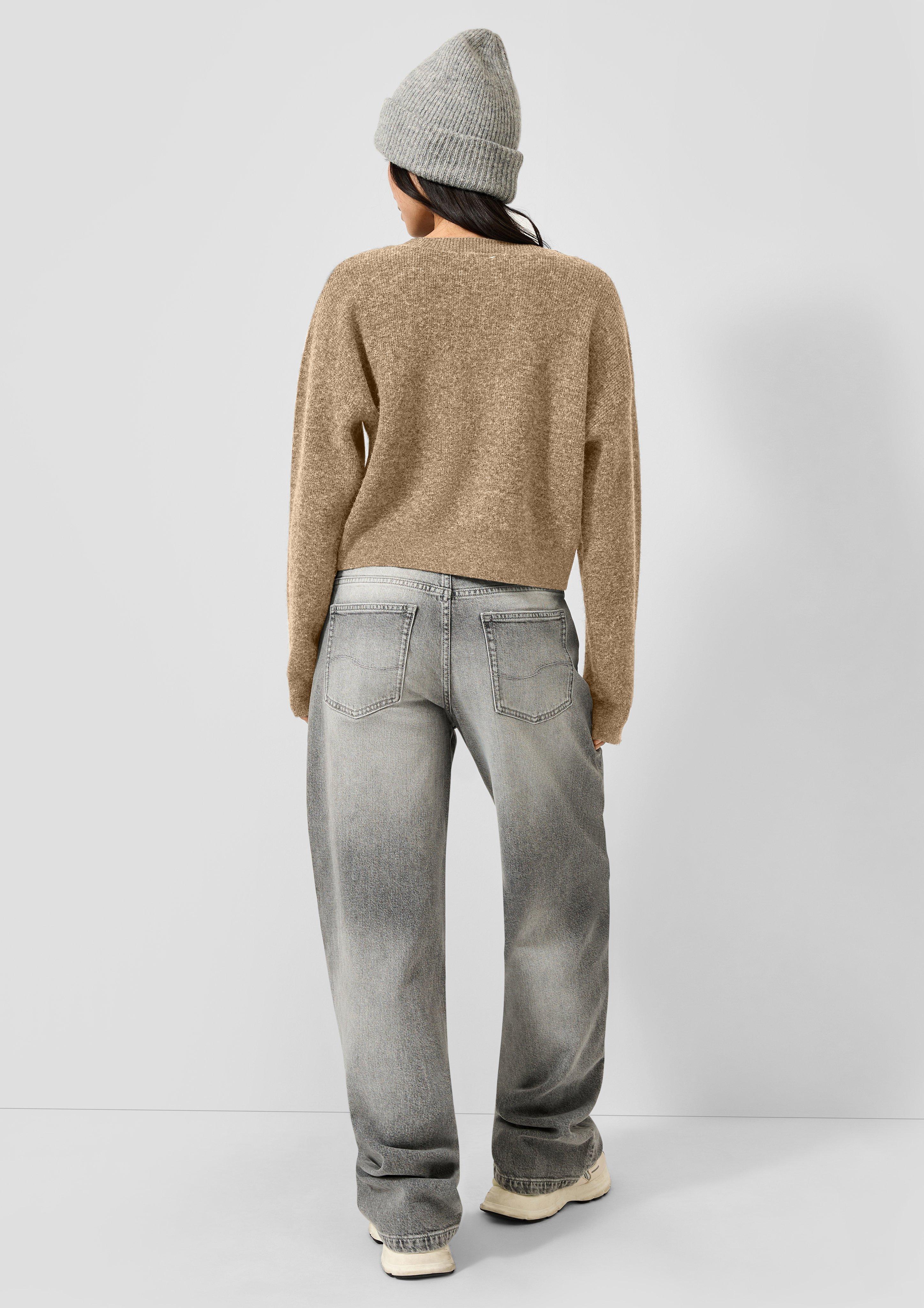 Femmes Pull en tricot en brun de QS