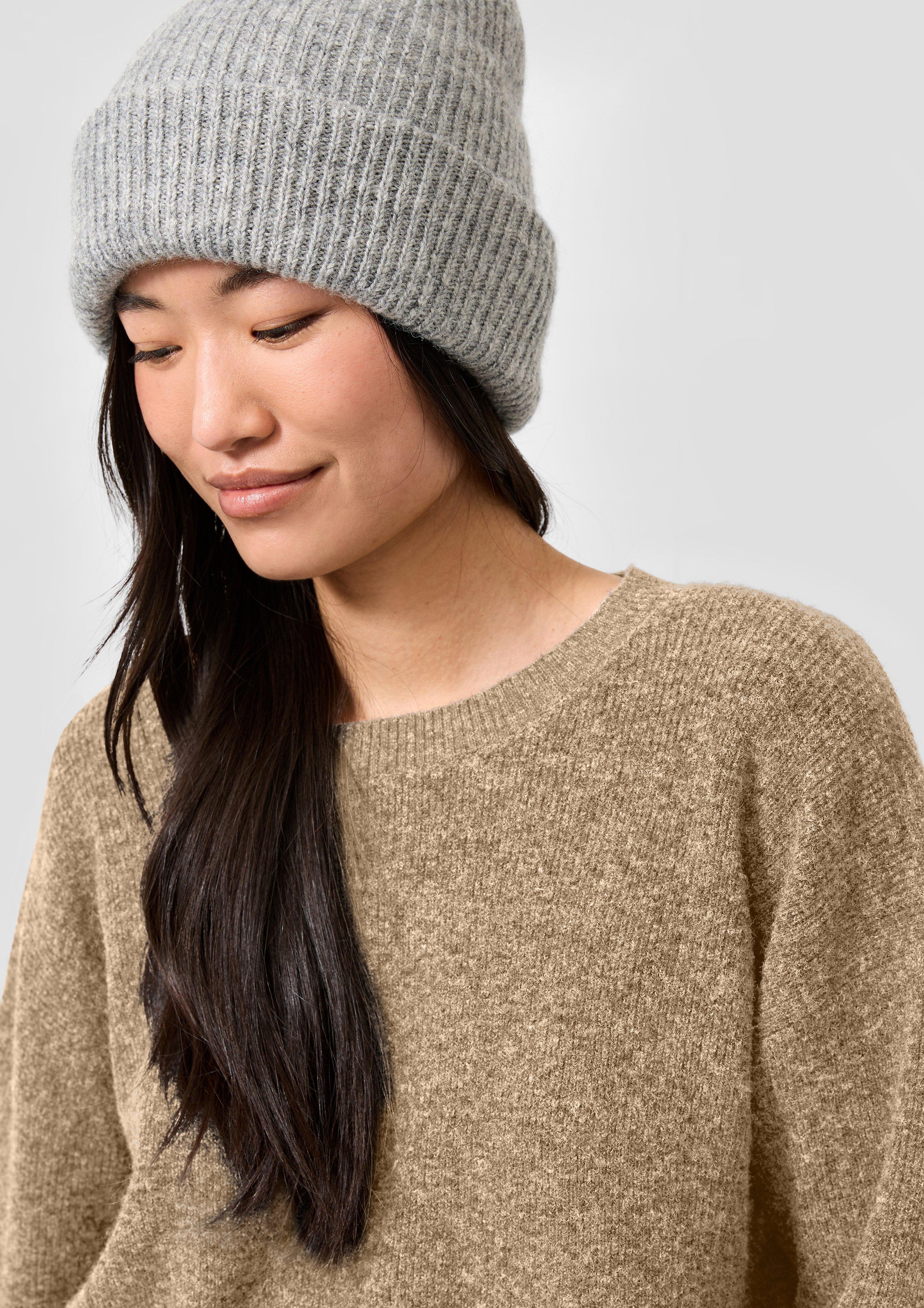 Femmes Pull en tricot en brun de QS