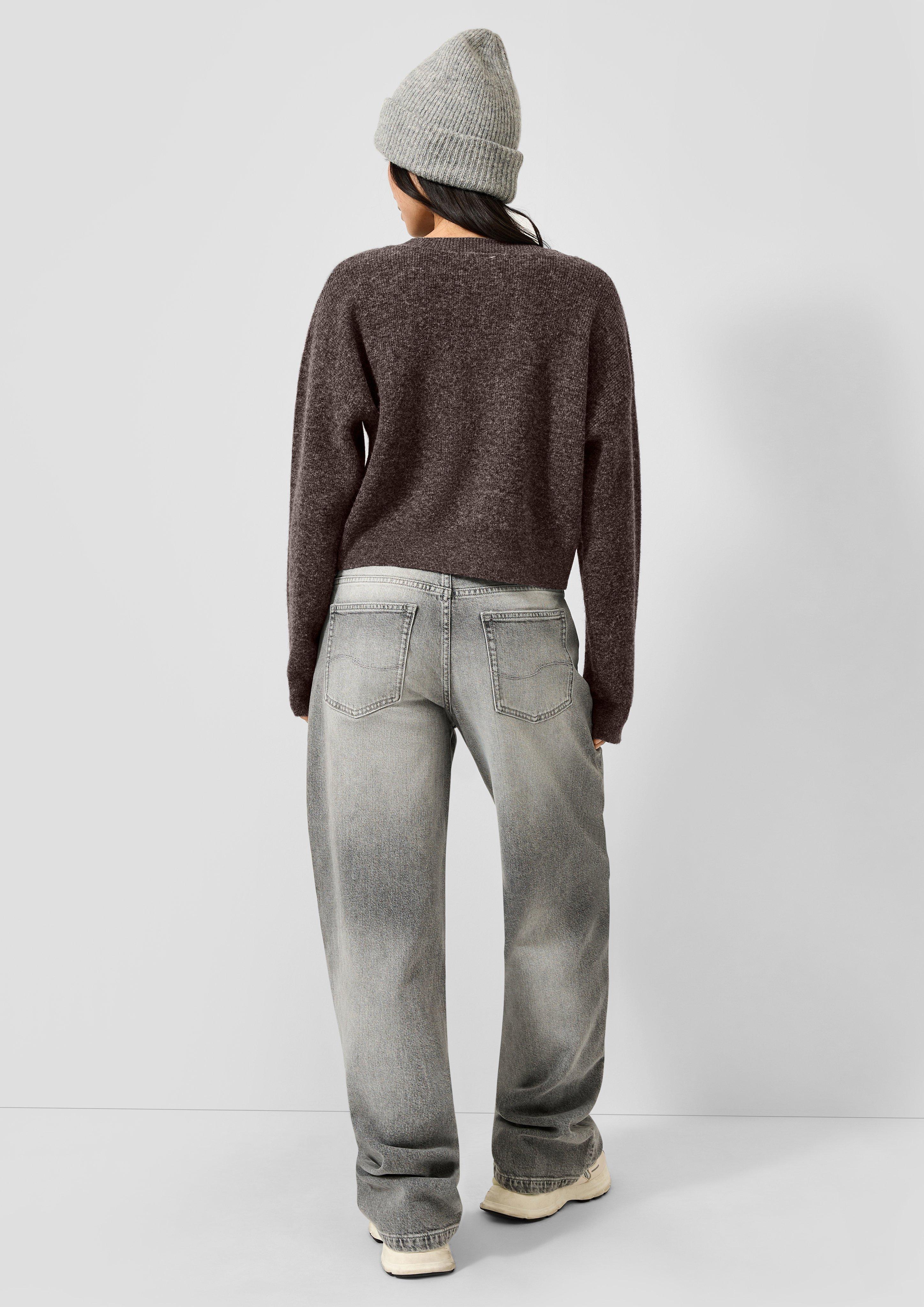 Femmes Pull en tricot en brun de QS