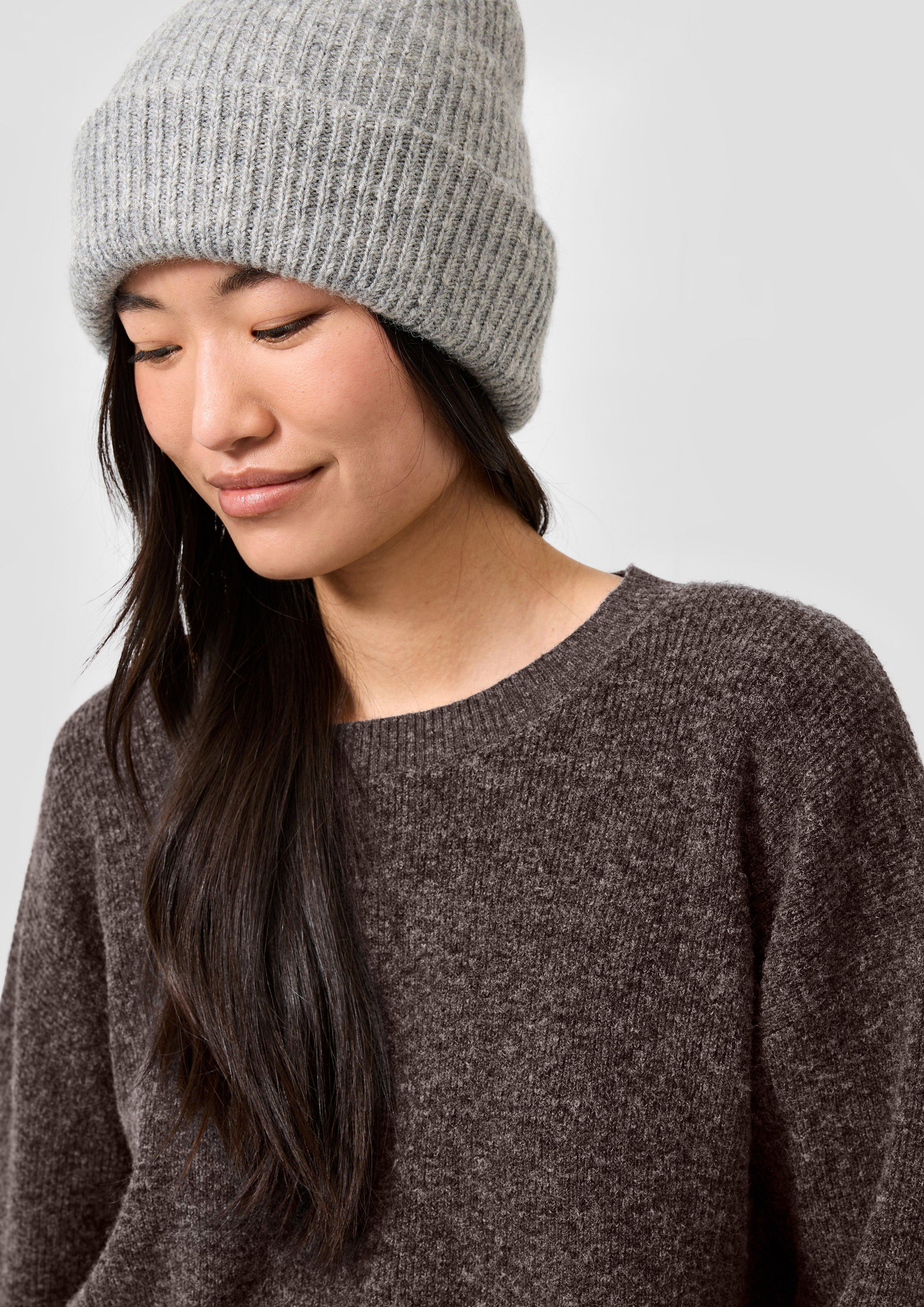 Femmes Pull en tricot en brun de QS