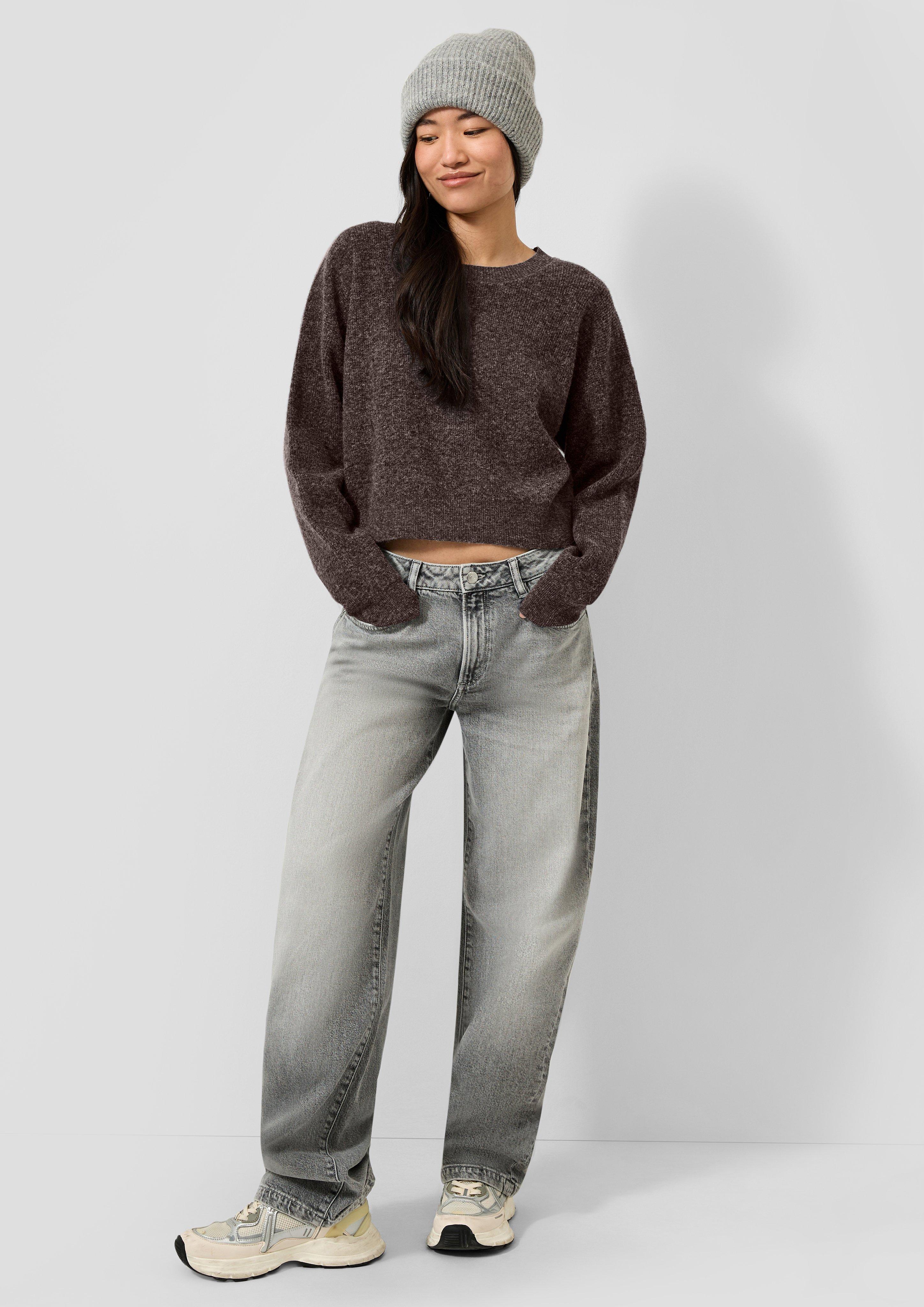 Femmes Pull en tricot en brun de QS