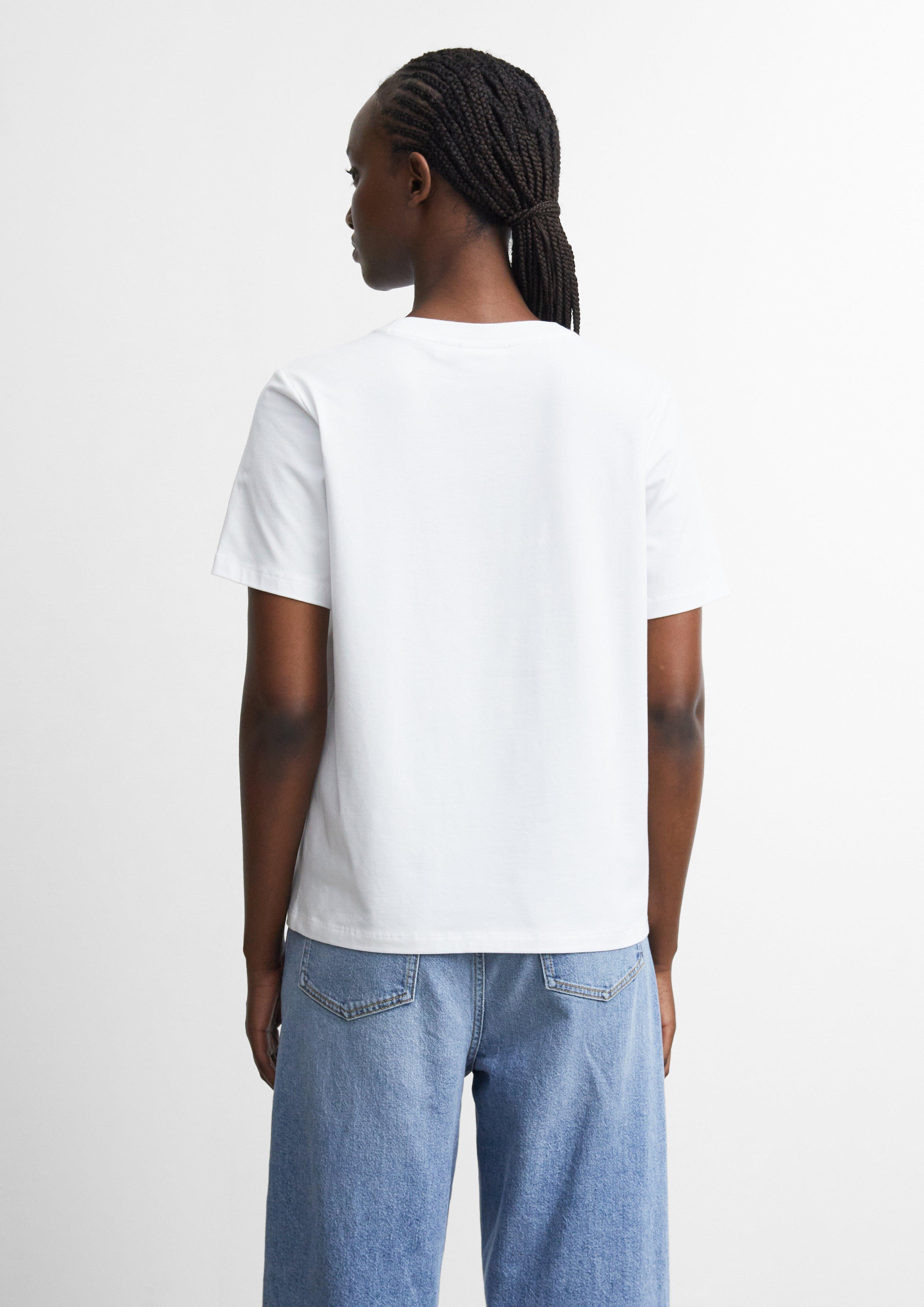 T-shirt with Artwork in white by COMMA