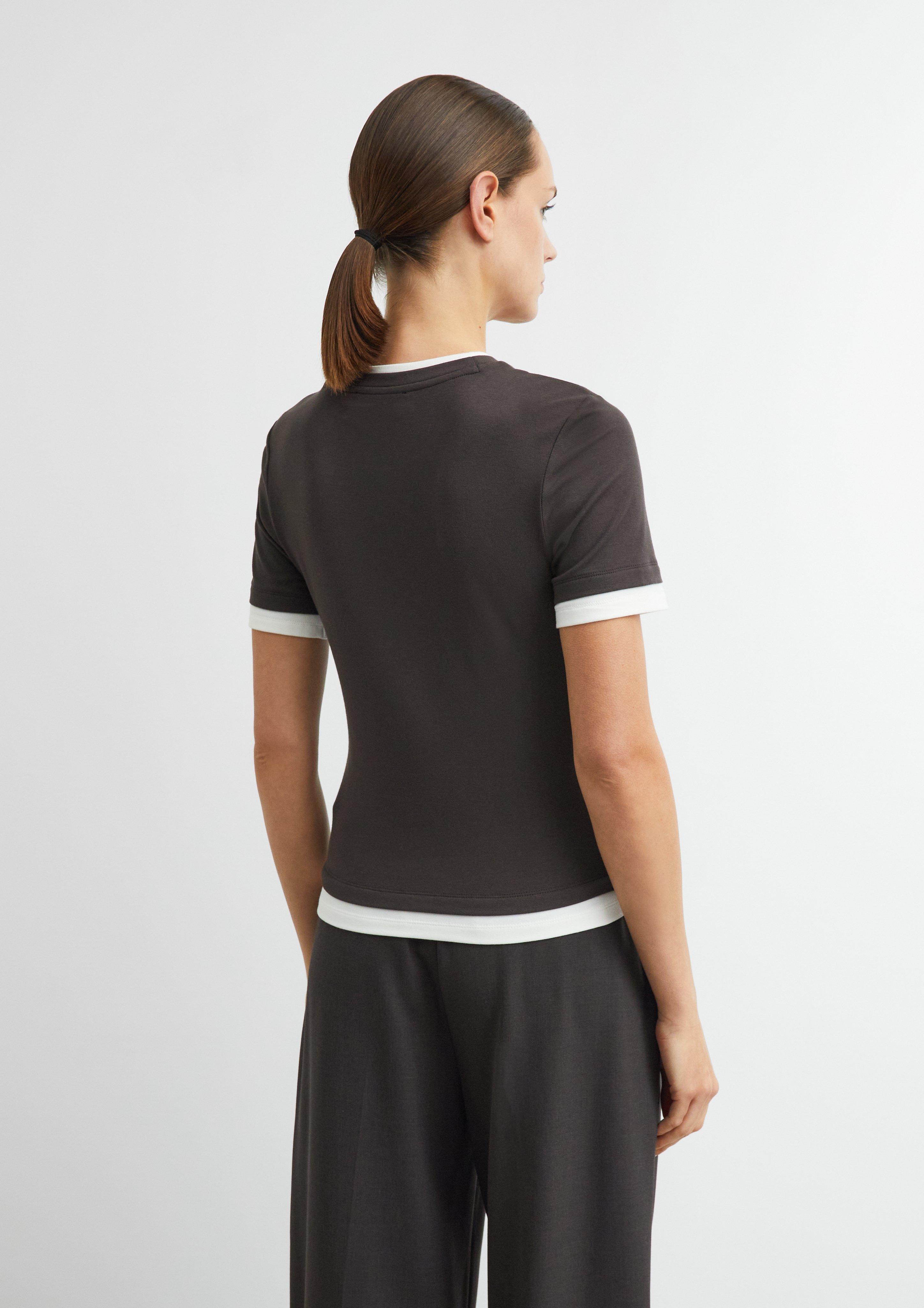 T-Shirt in braun von COMMA