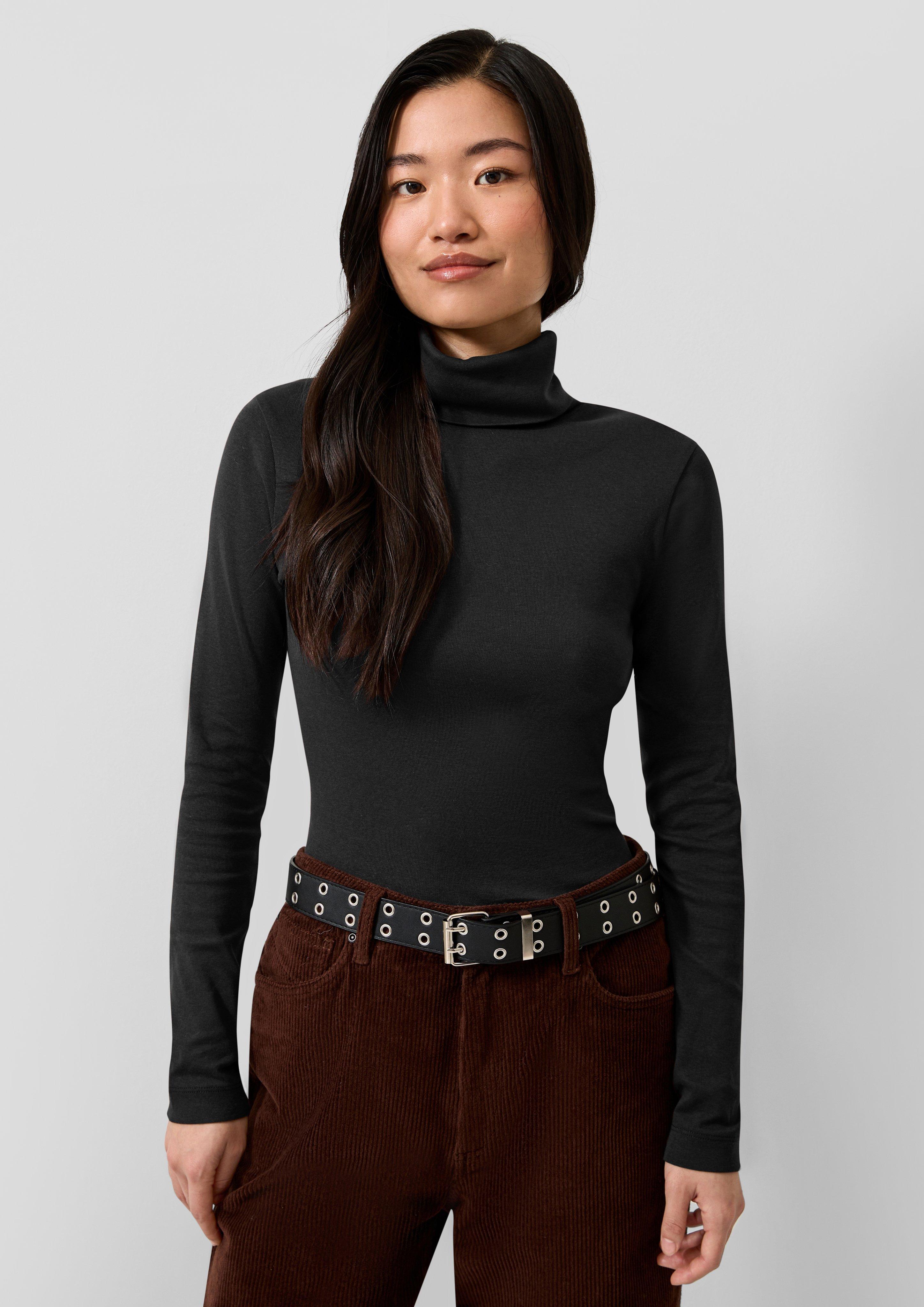 Femmes T-shirt en noir de QS