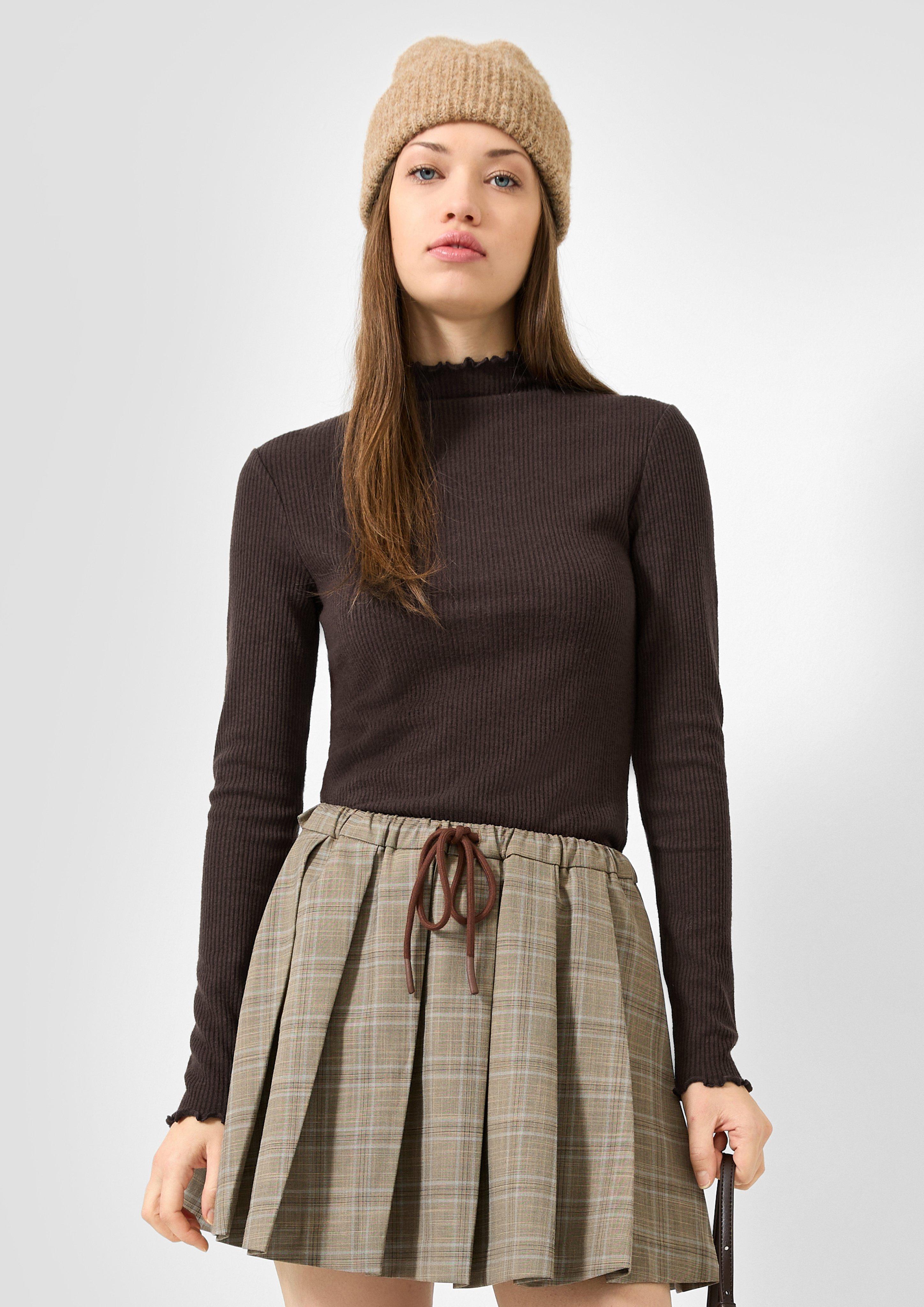 T-shirt en marron foncé de QS