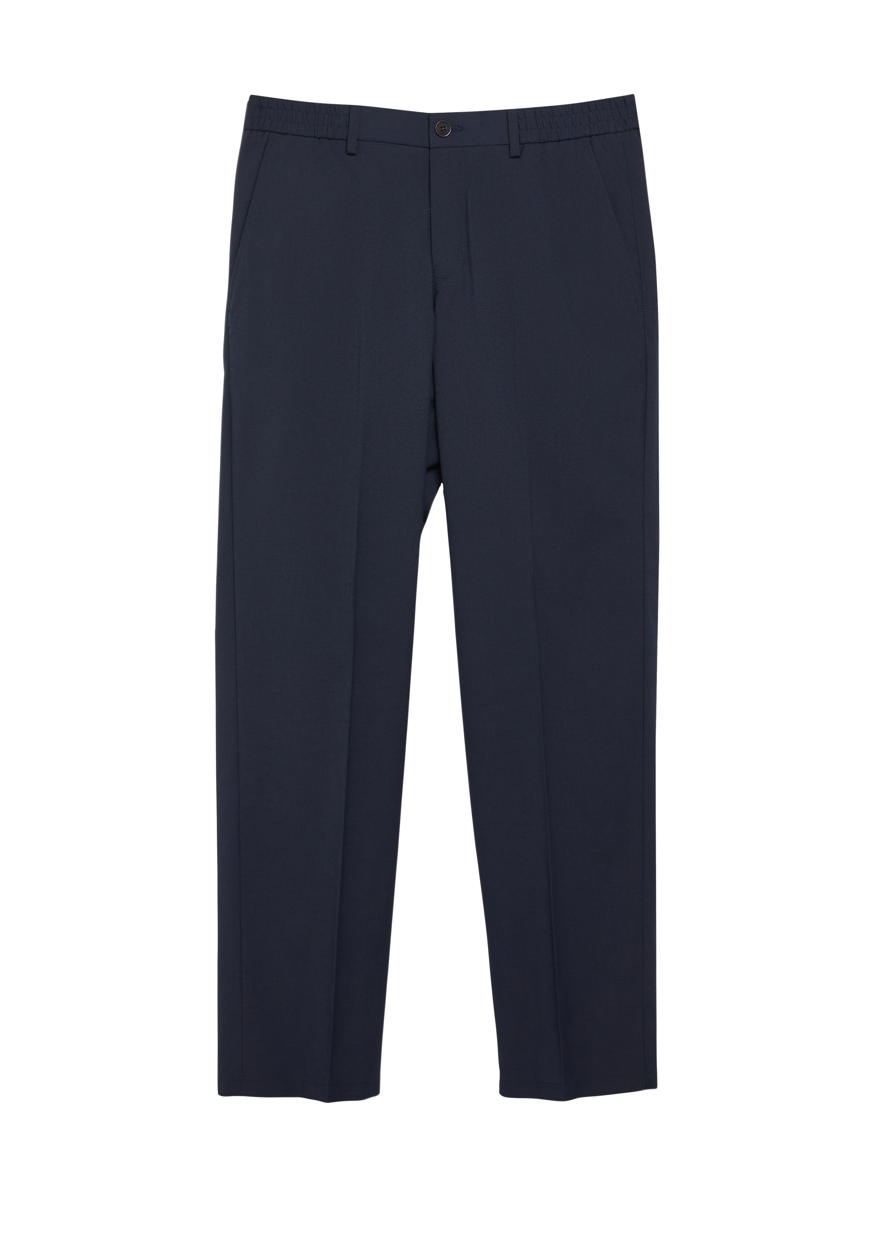 Anzughose mit Wide Leg und elastischem Bund