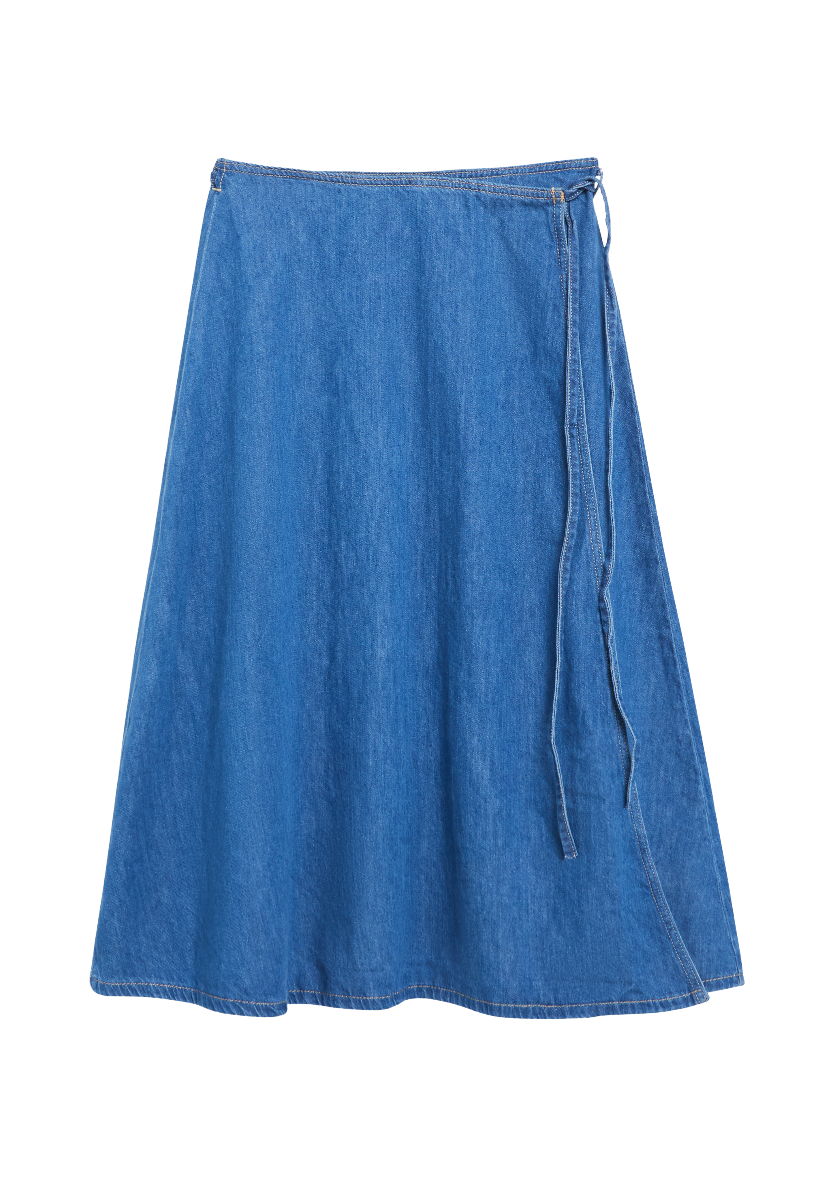 Denim wikkelrok