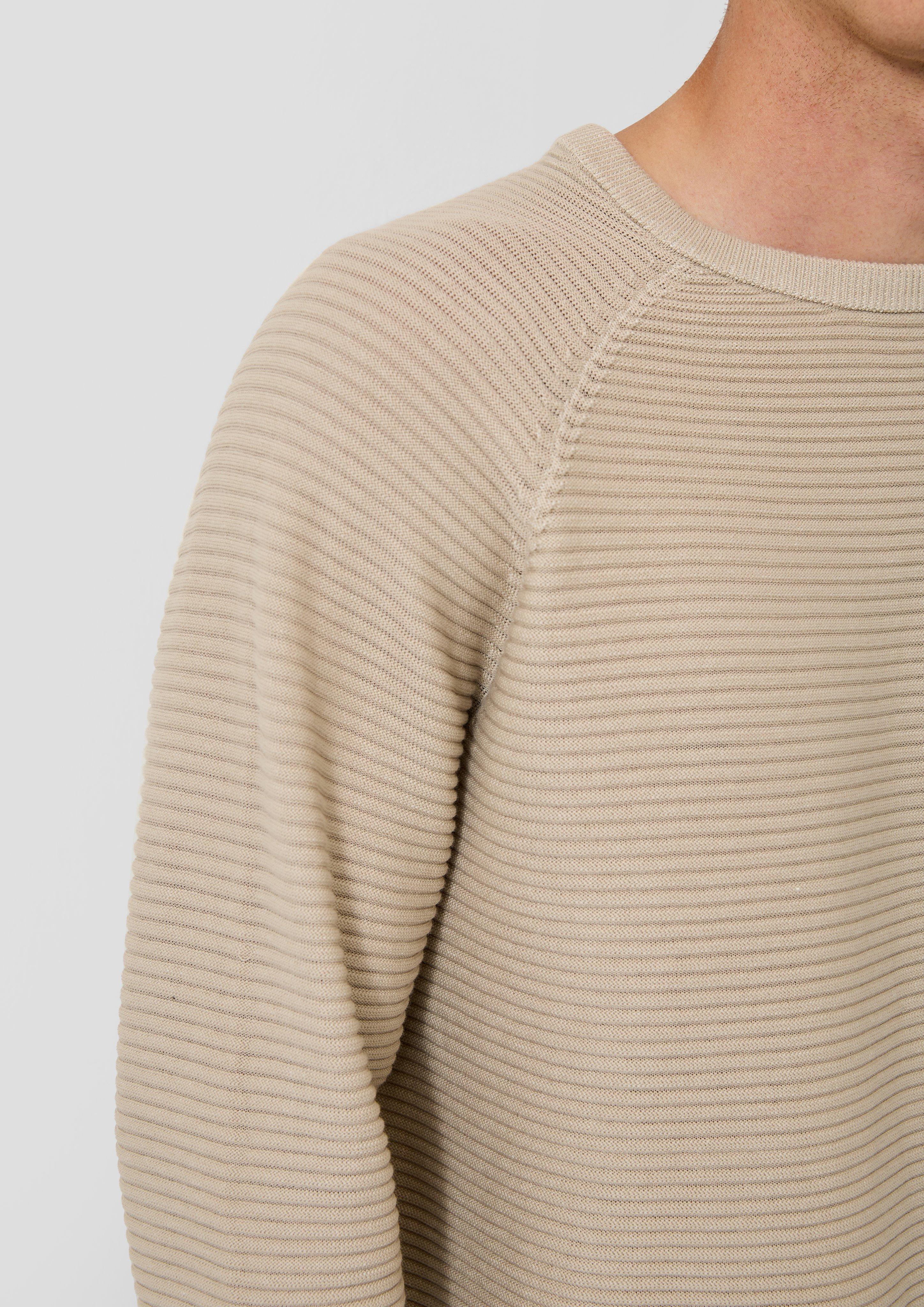 Hommes Pull en maille texturée en beige de QS