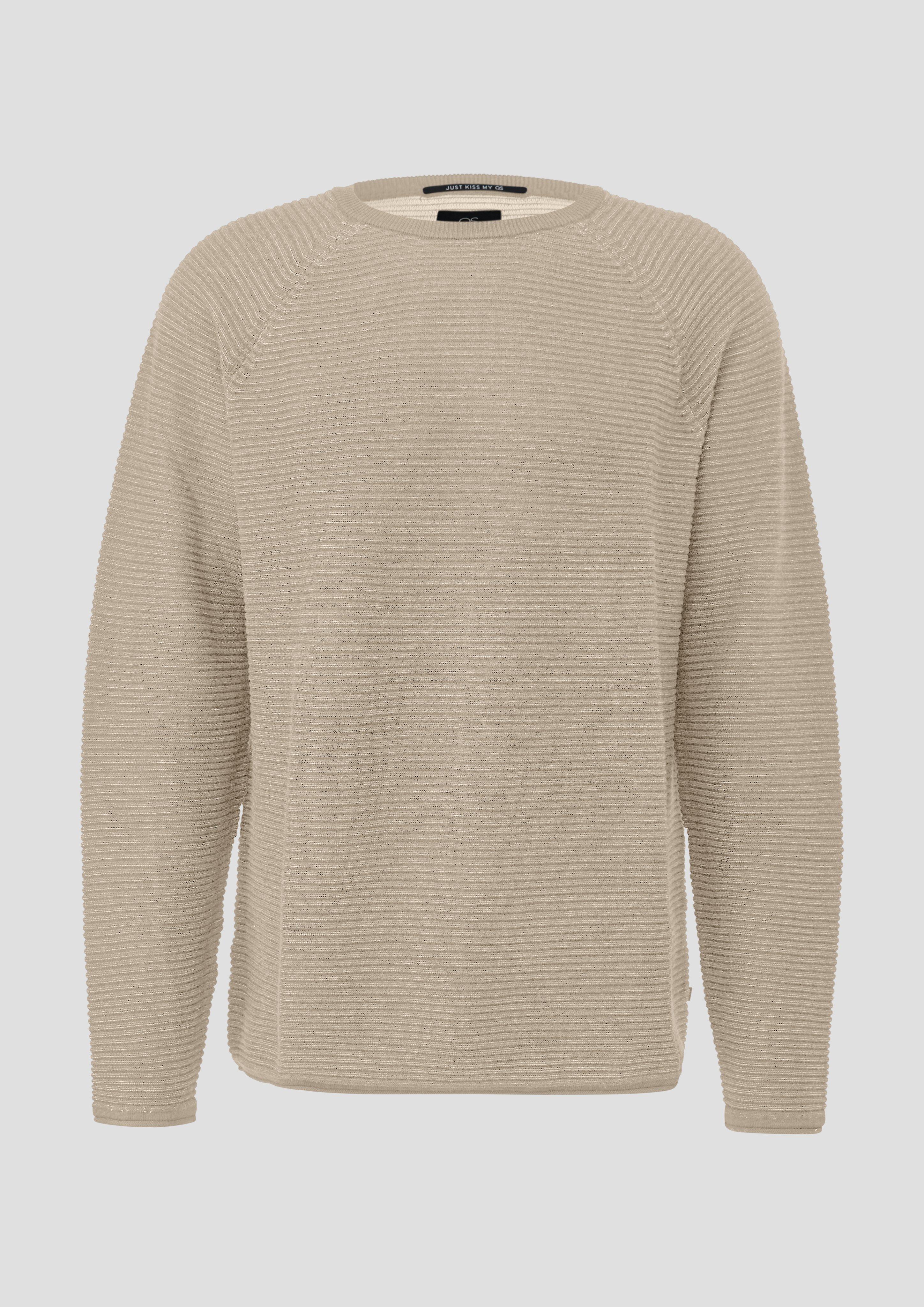 Hommes Pull en maille texturée en beige de QS