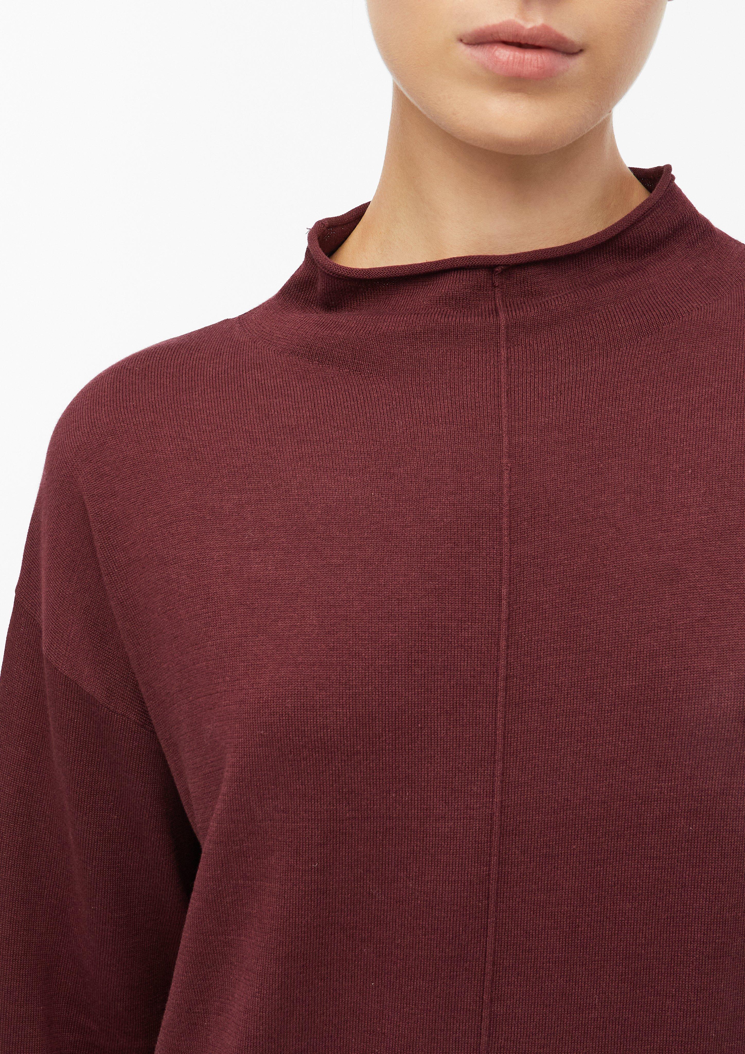 Femmes Robe en maille fine en mélange de viscose avec ourlet roulé en rouge de s.Oliver