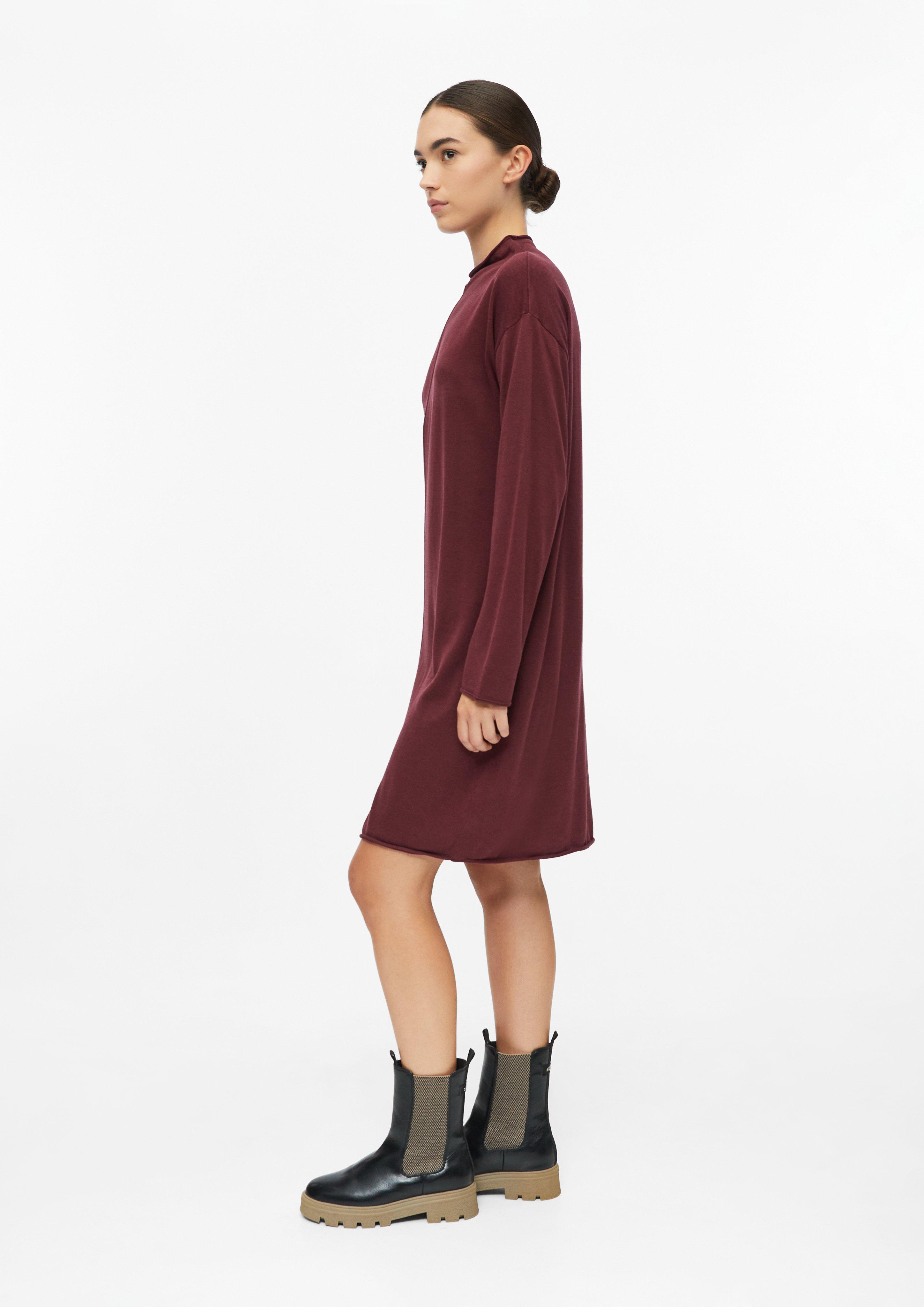 Femmes Robe en maille fine en mélange de viscose avec ourlet roulé en rouge de s.Oliver