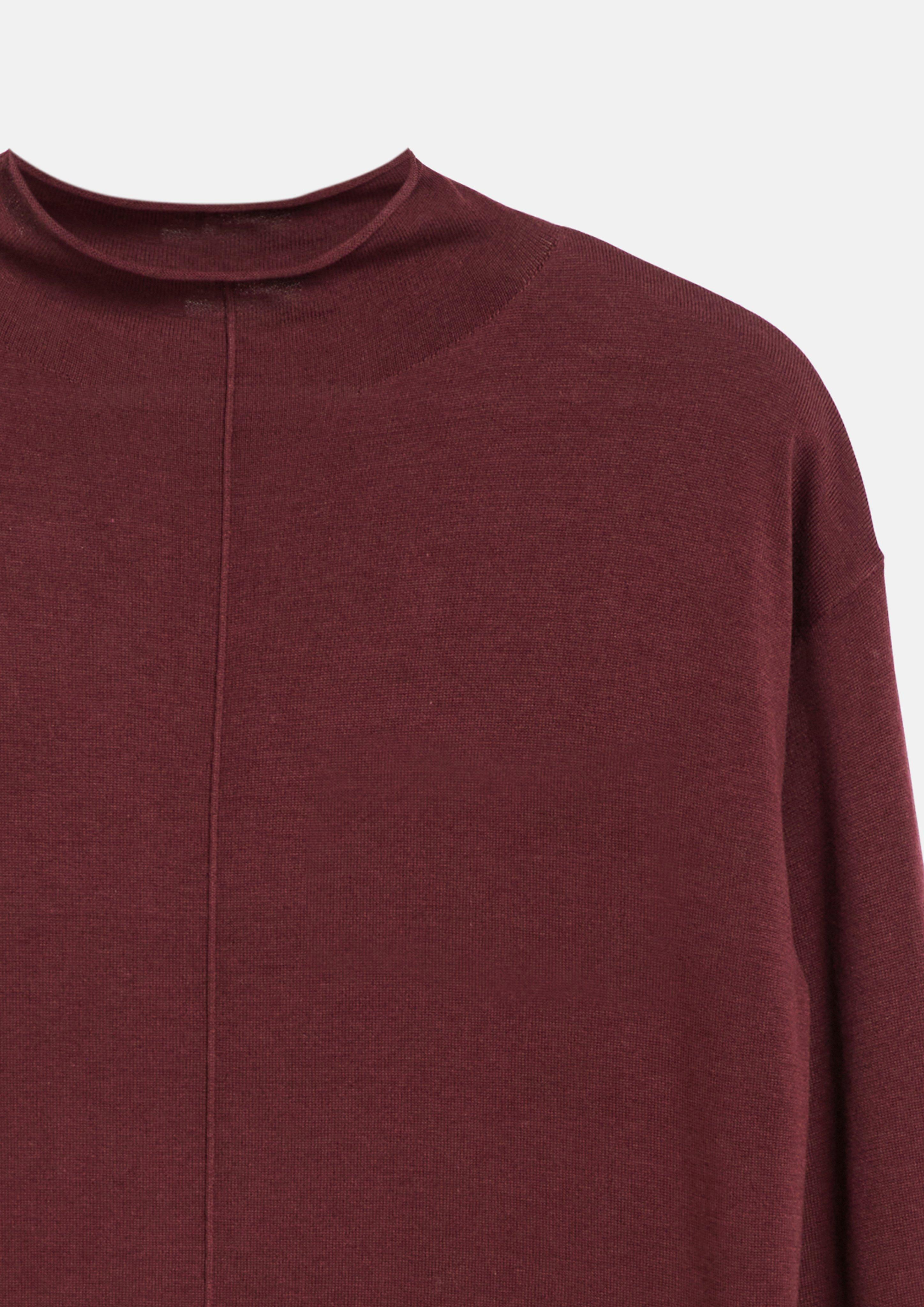 Femmes Robe en maille fine en mélange de viscose avec ourlet roulé en rouge de s.Oliver