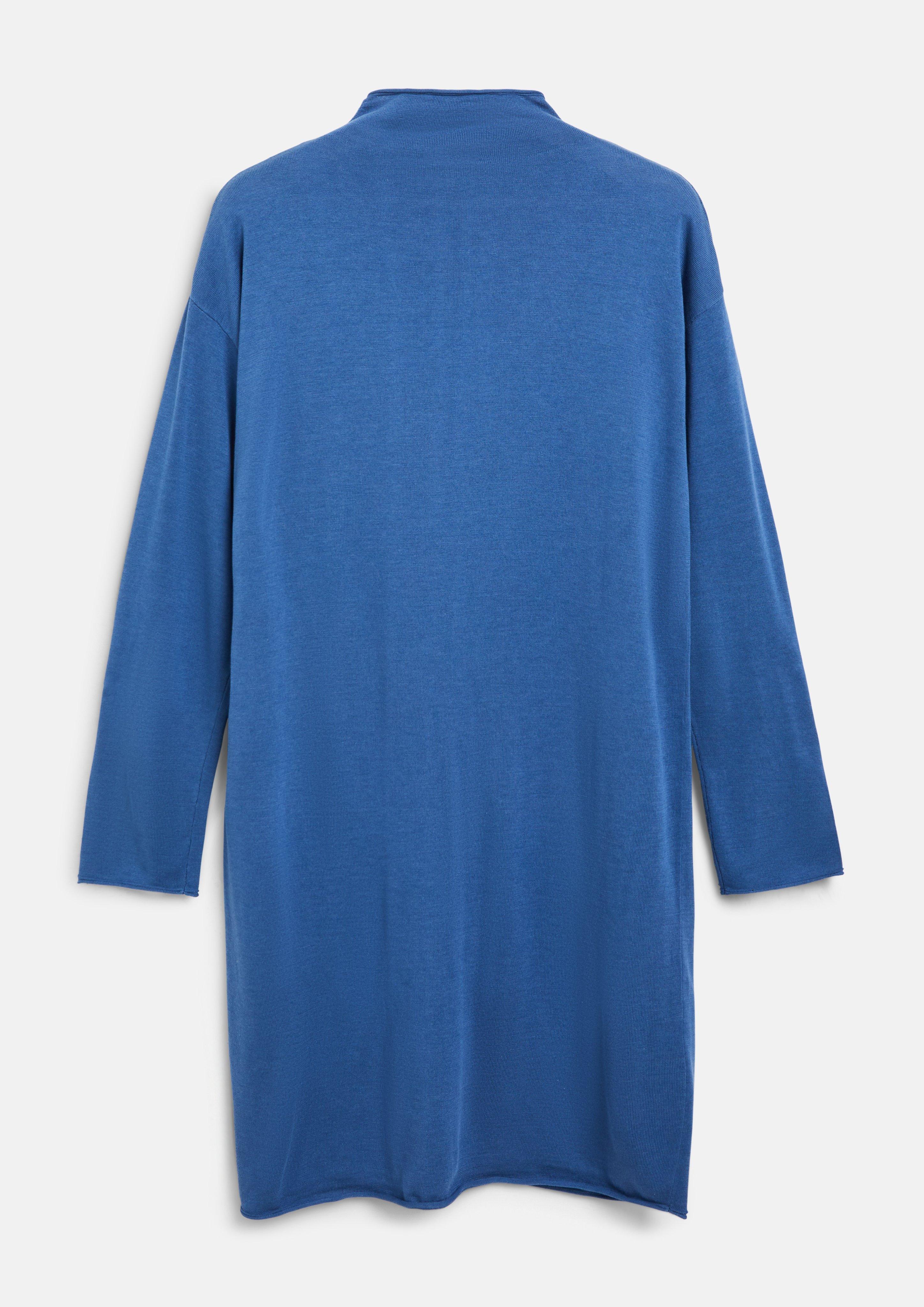 Damen Feinstrick-Kleid aus Viskosemix mit Rollsaum in blau von s.Oliver