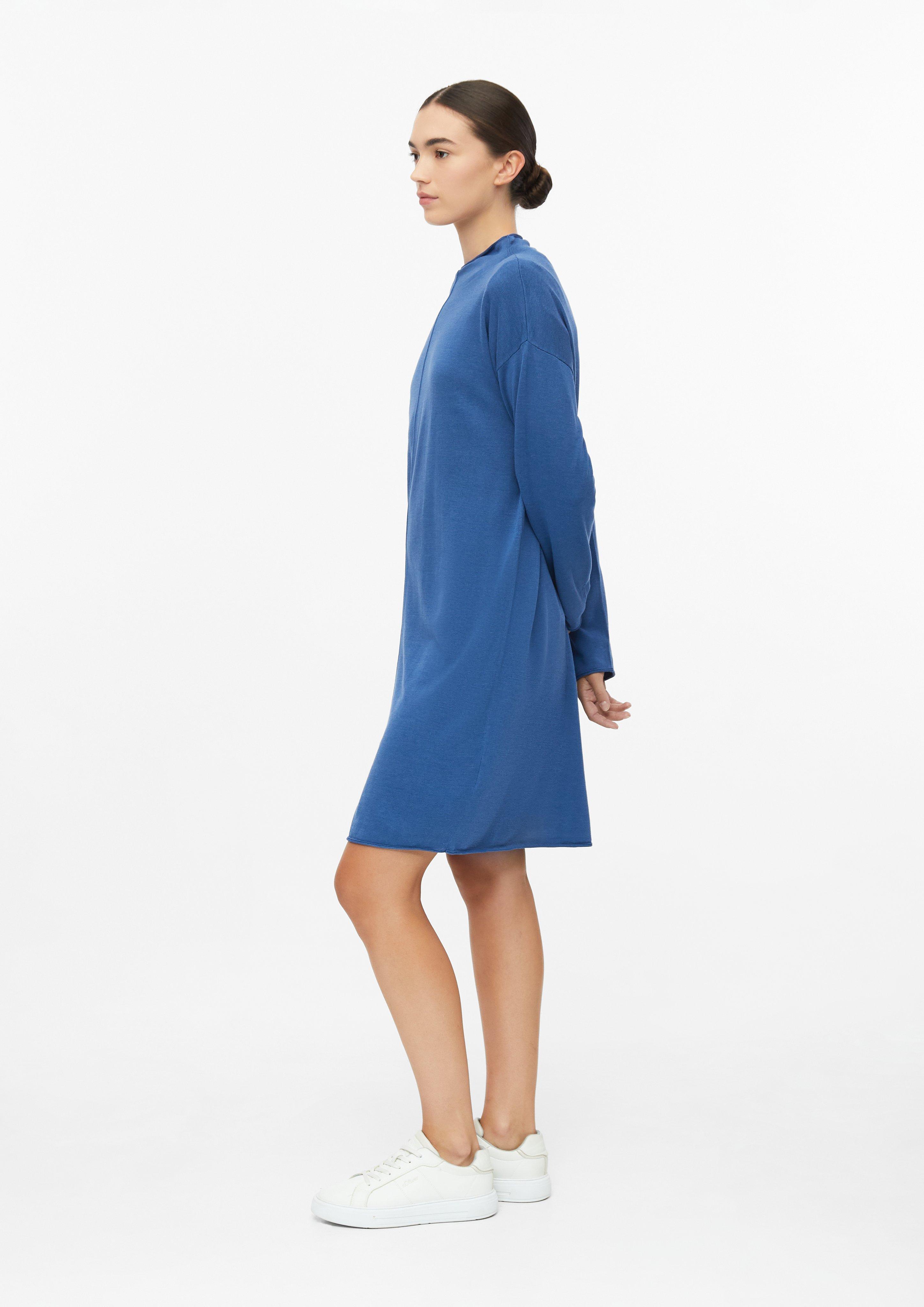 Women Fine-knit dress made of a viscose blend with a rolled hem in blue by s.Oliver