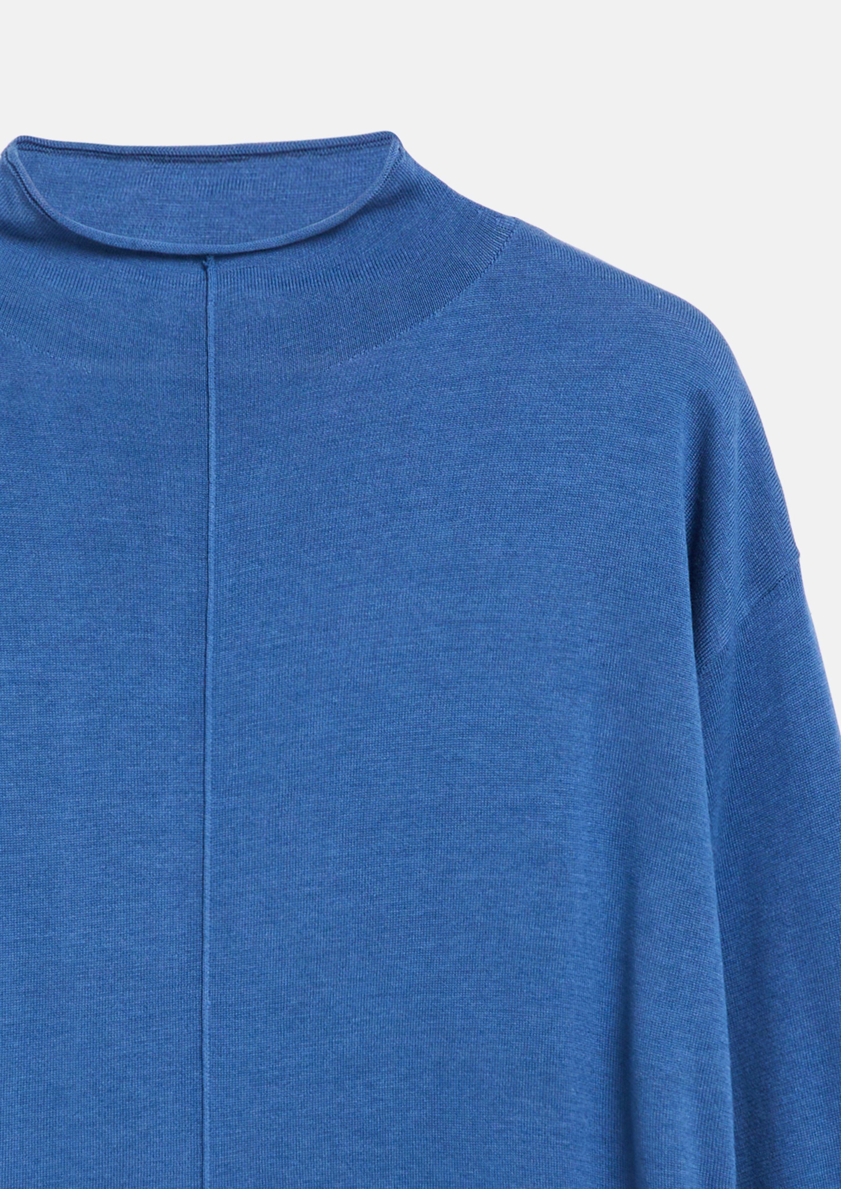 Women Fine-knit dress made of a viscose blend with a rolled hem in blue by s.Oliver